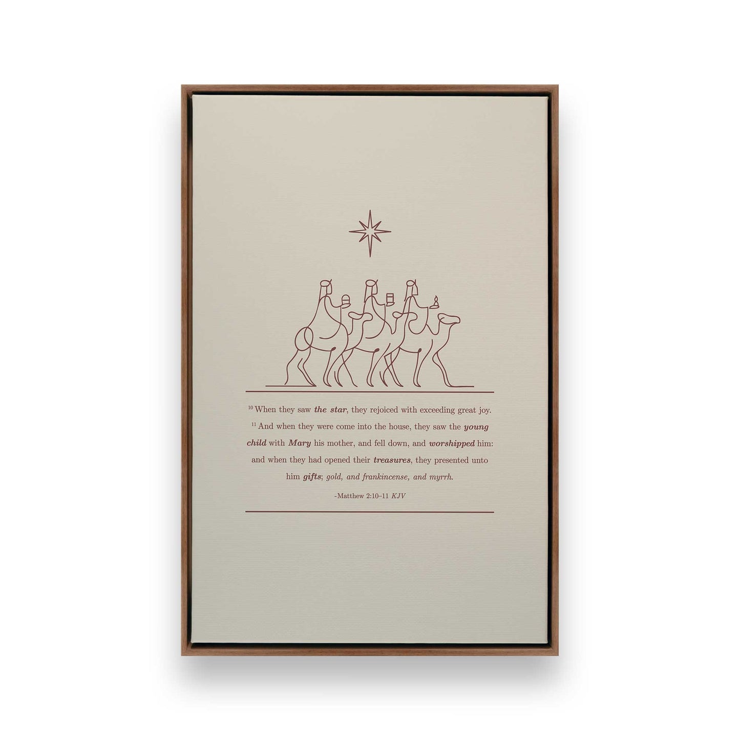 [Color:Walnut], Picture of art in a Walnut frame