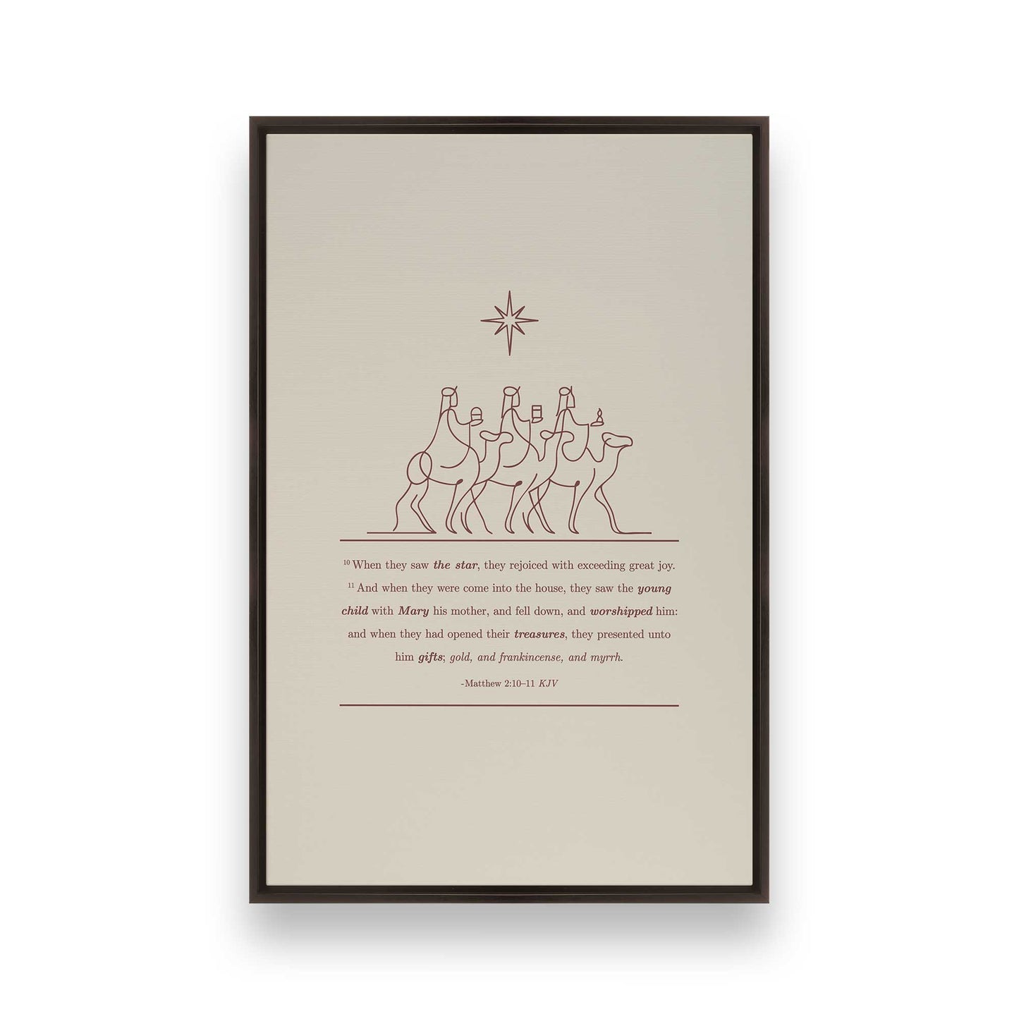 [Color:Espresso], Picture of art in a Espresso frame