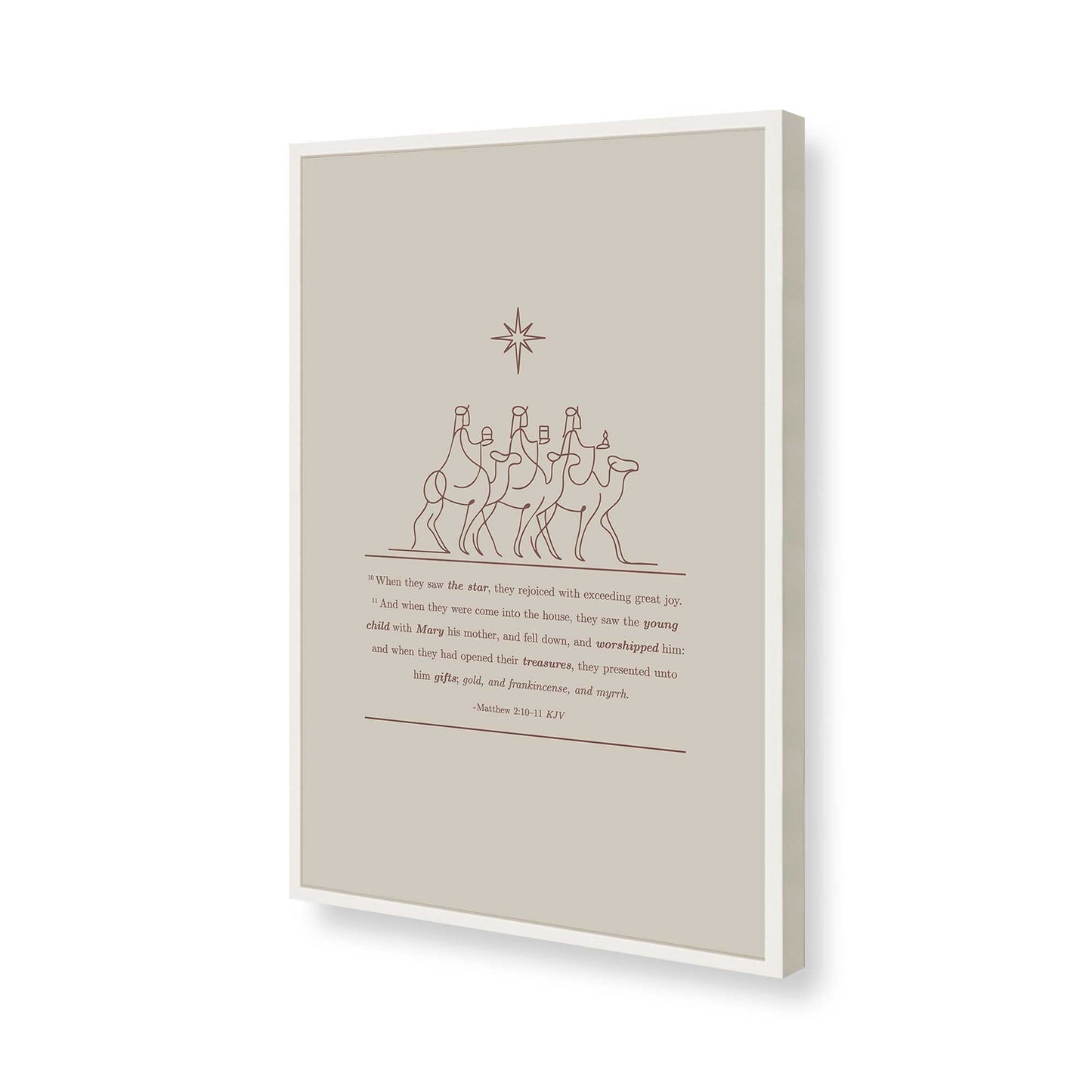 [Color:Opaque White], Picture of art in a Opaque White frame of the corner