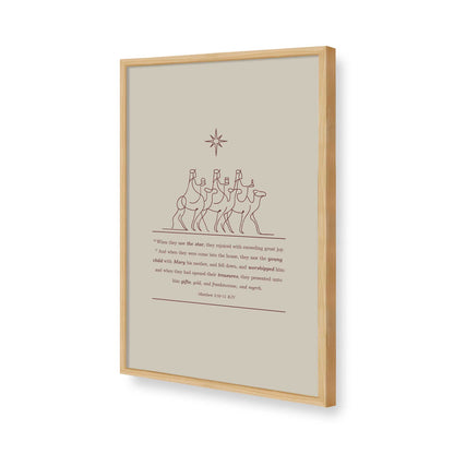 [Color:American Maple], Picture of art in a American Maple frame of the corner