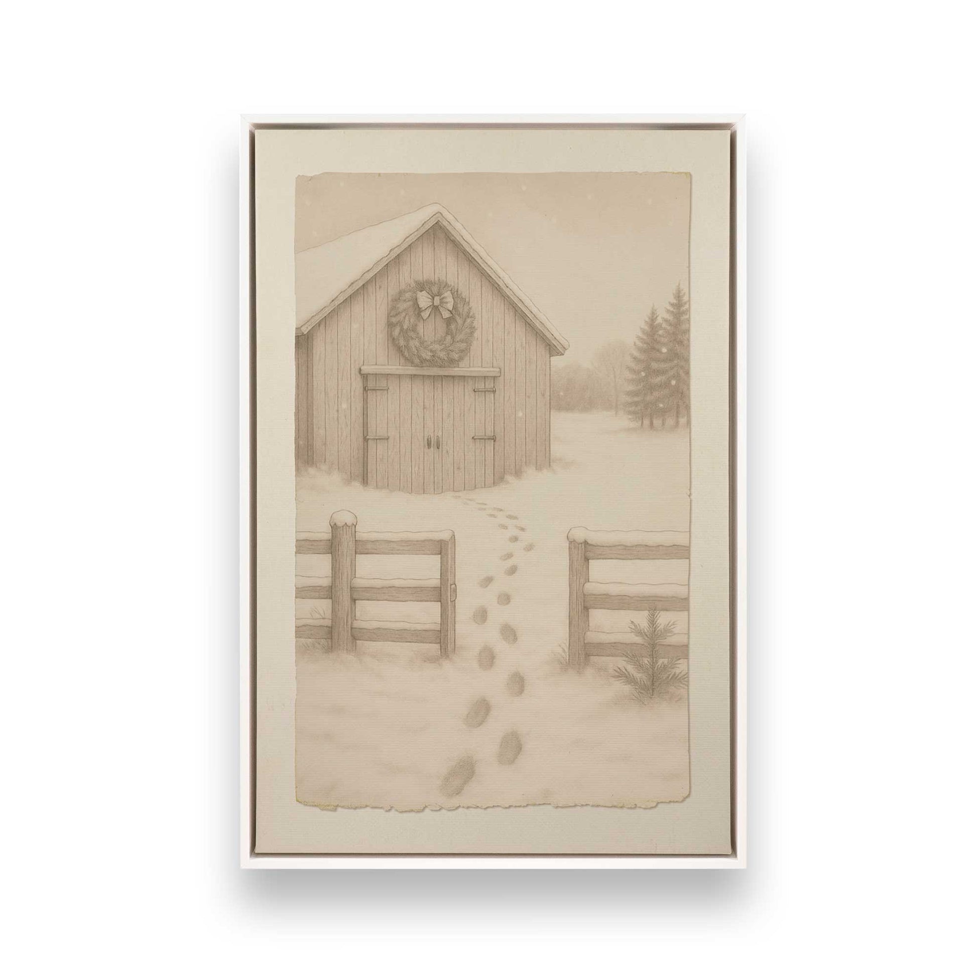 [Color:Opaque White], Picture of art in a White frame