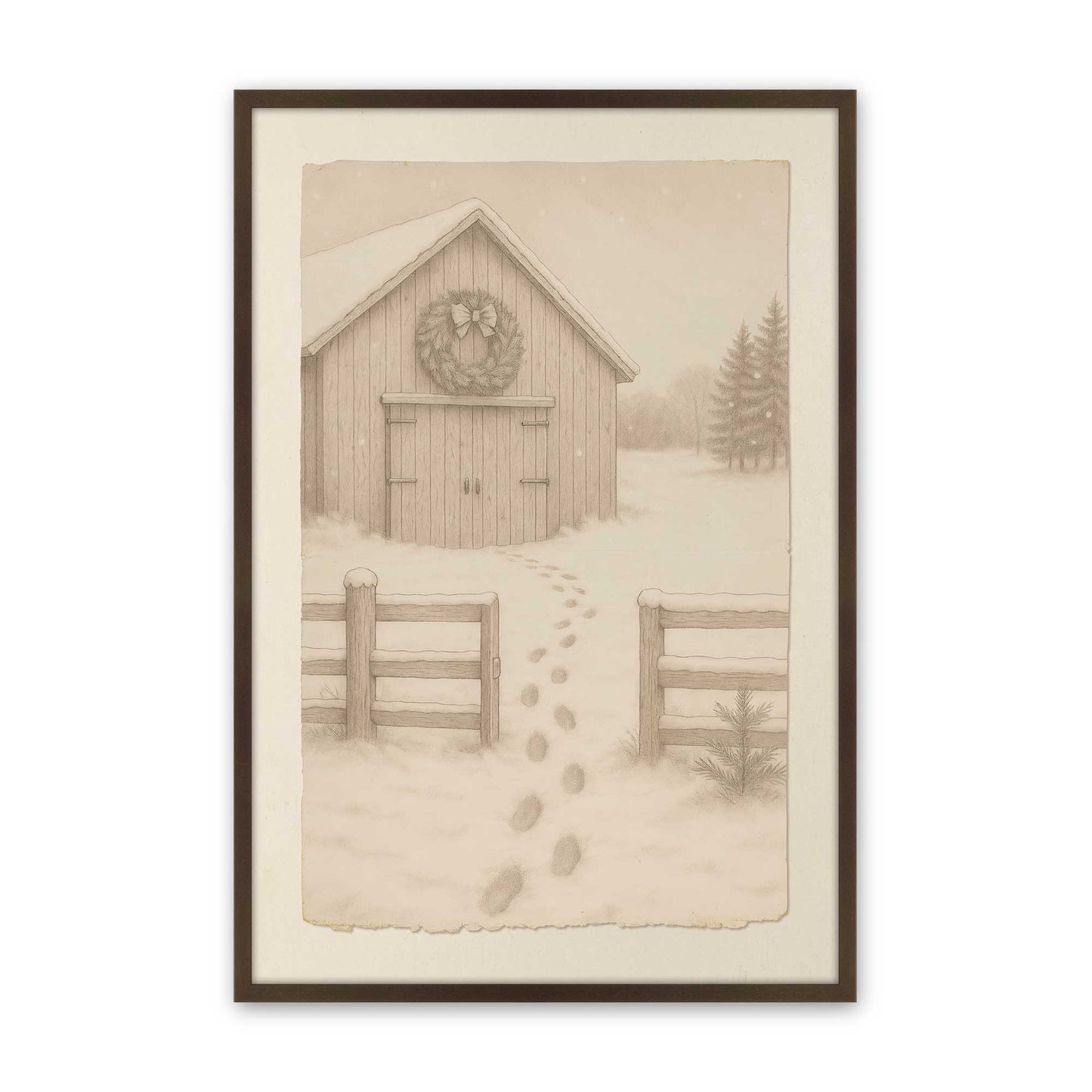 [Color:Brown], Picture of art in a Brown frame