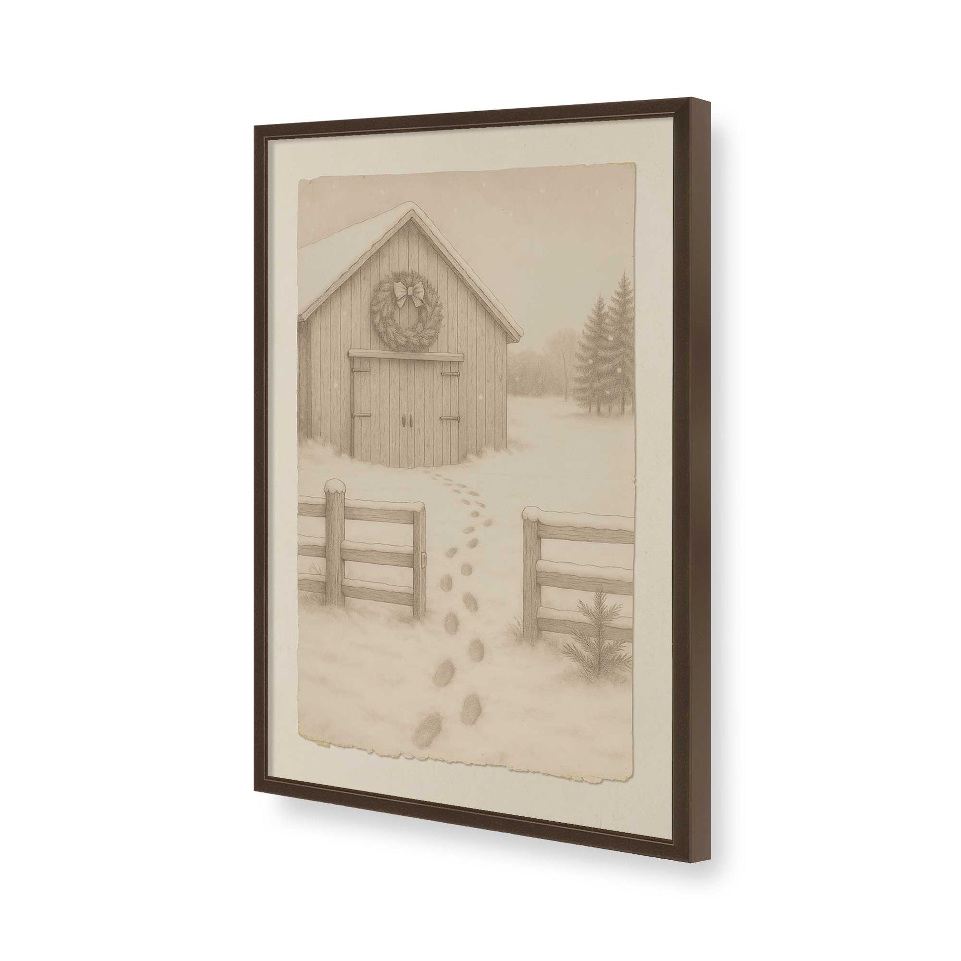 [Color:Belvinder Brown], Picture of art in a Belvinder Brown frame of the corner