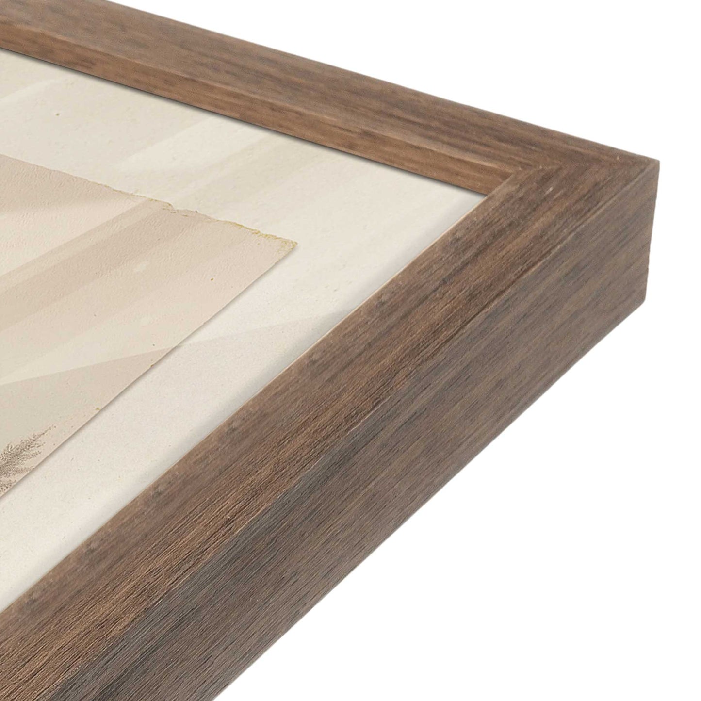 [Color:Walnut], Picture of art in a Walnut frame at an angle