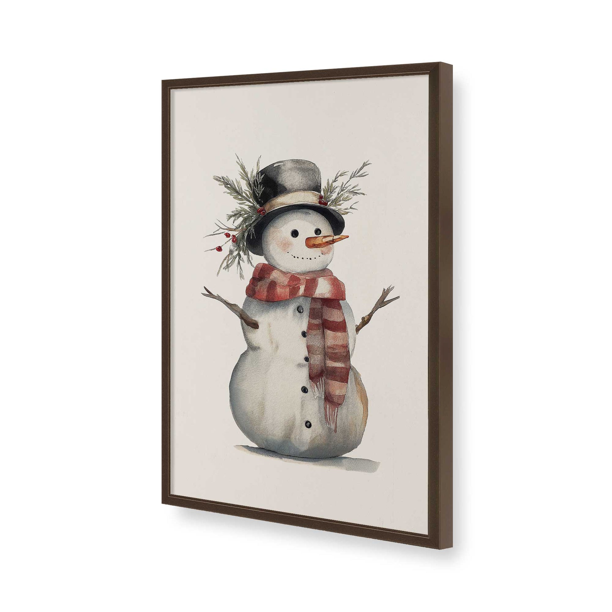 [Color:Brown], Picture of art in a Brown frame of the corner