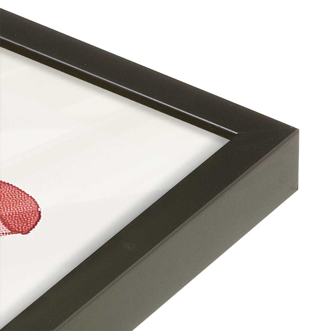[Color:Satin Black], Picture of art in a Satin Black frame at an angle
