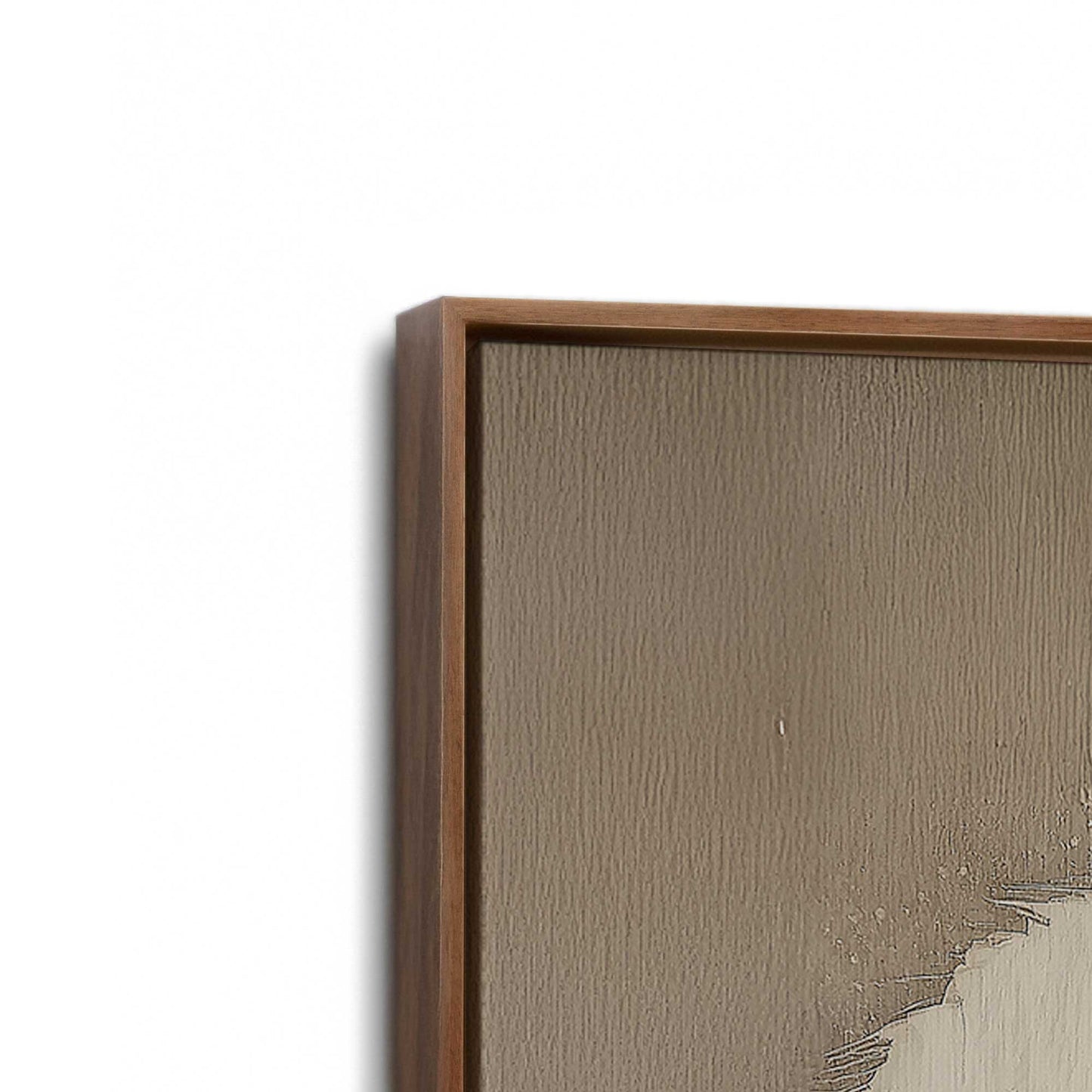 [Color:Walnut], Picture of art in a Walnut frame at an angle