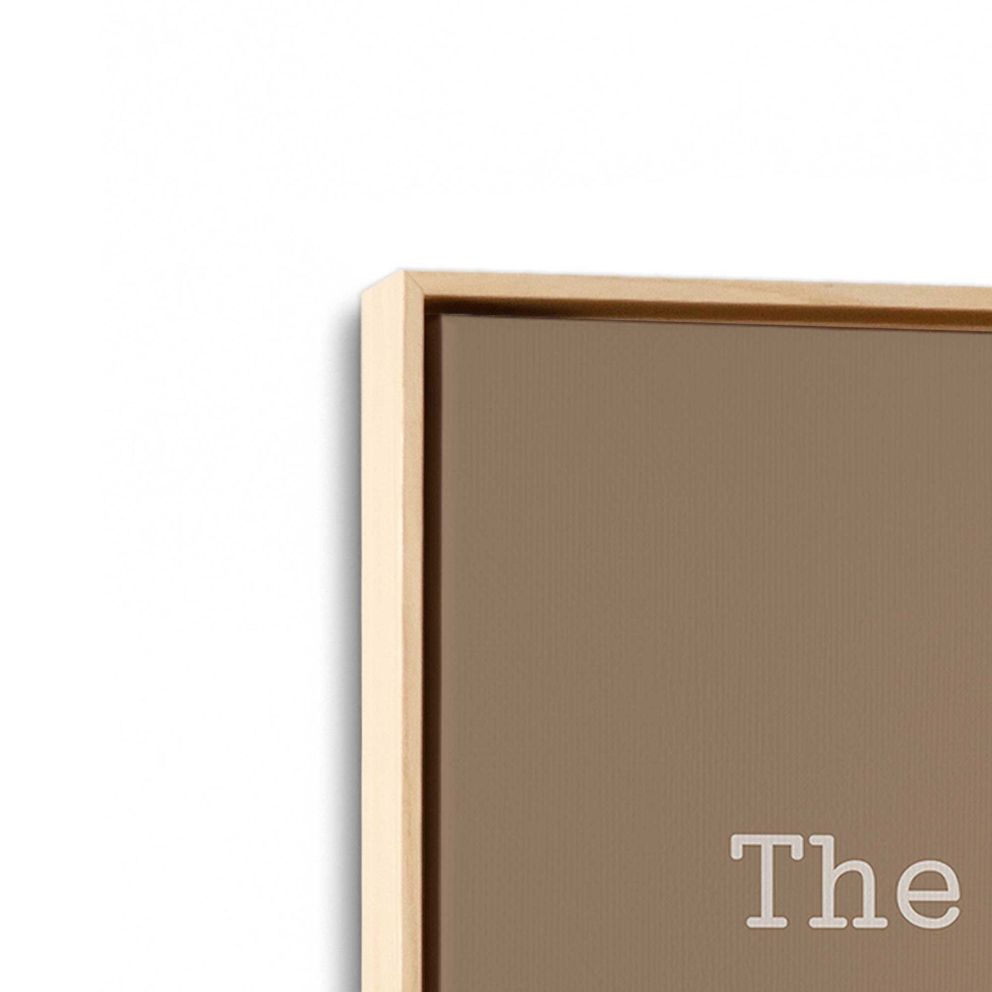 [Color:American Maple], Picture of art in a American Maple frame at an angle