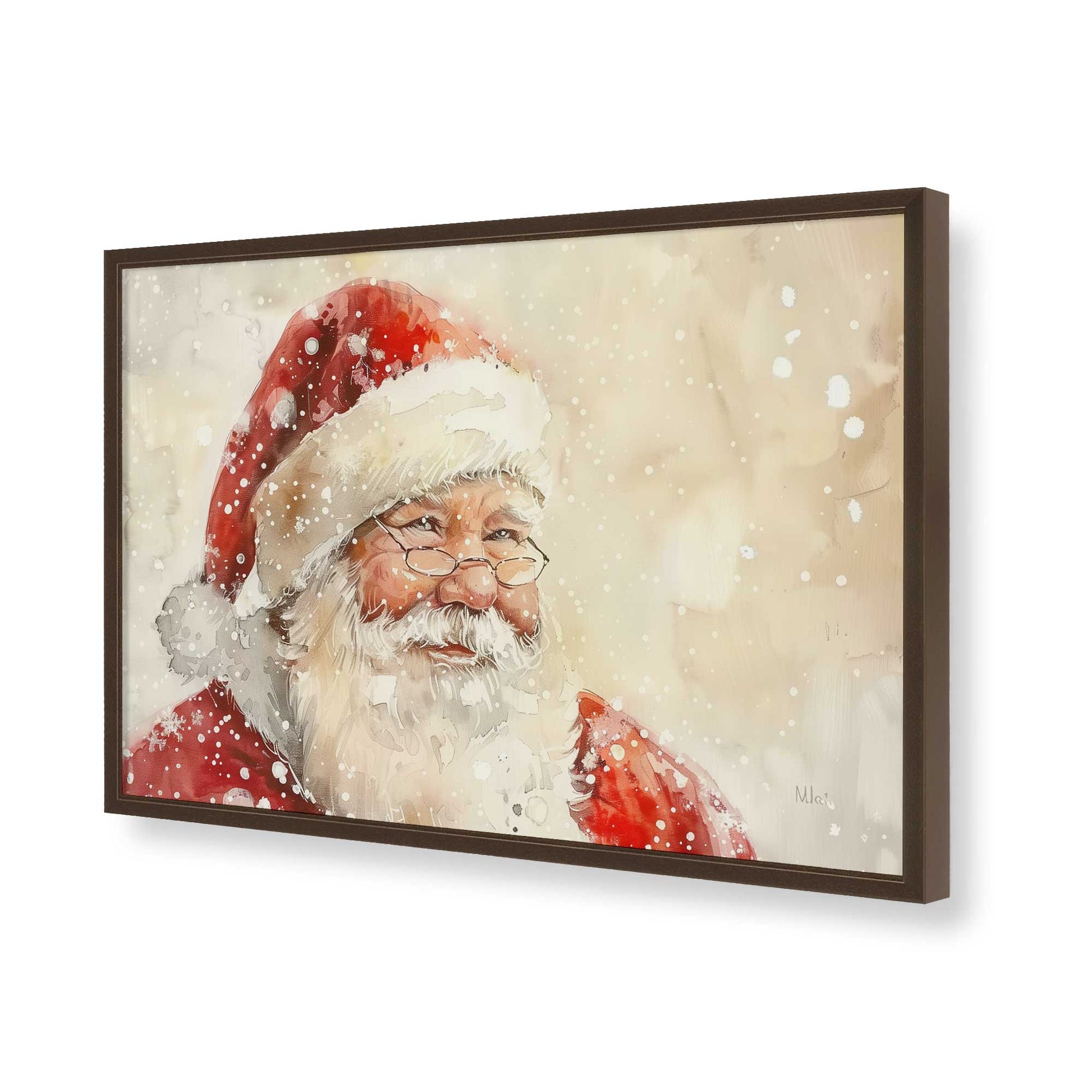 [Color:Brown], Picture of art in a Brown frame of the corner