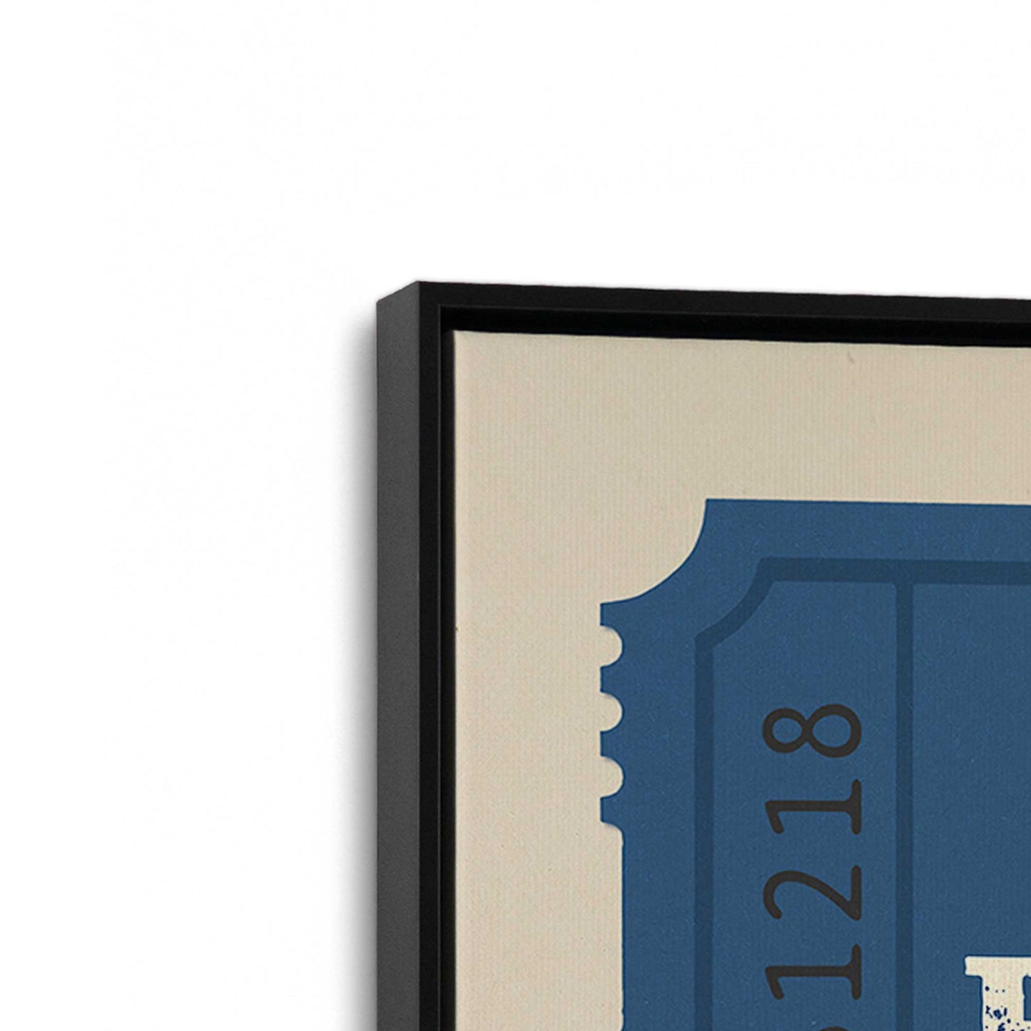 [Color:Satin Black], Picture of art in a Satin Black frame at an angle