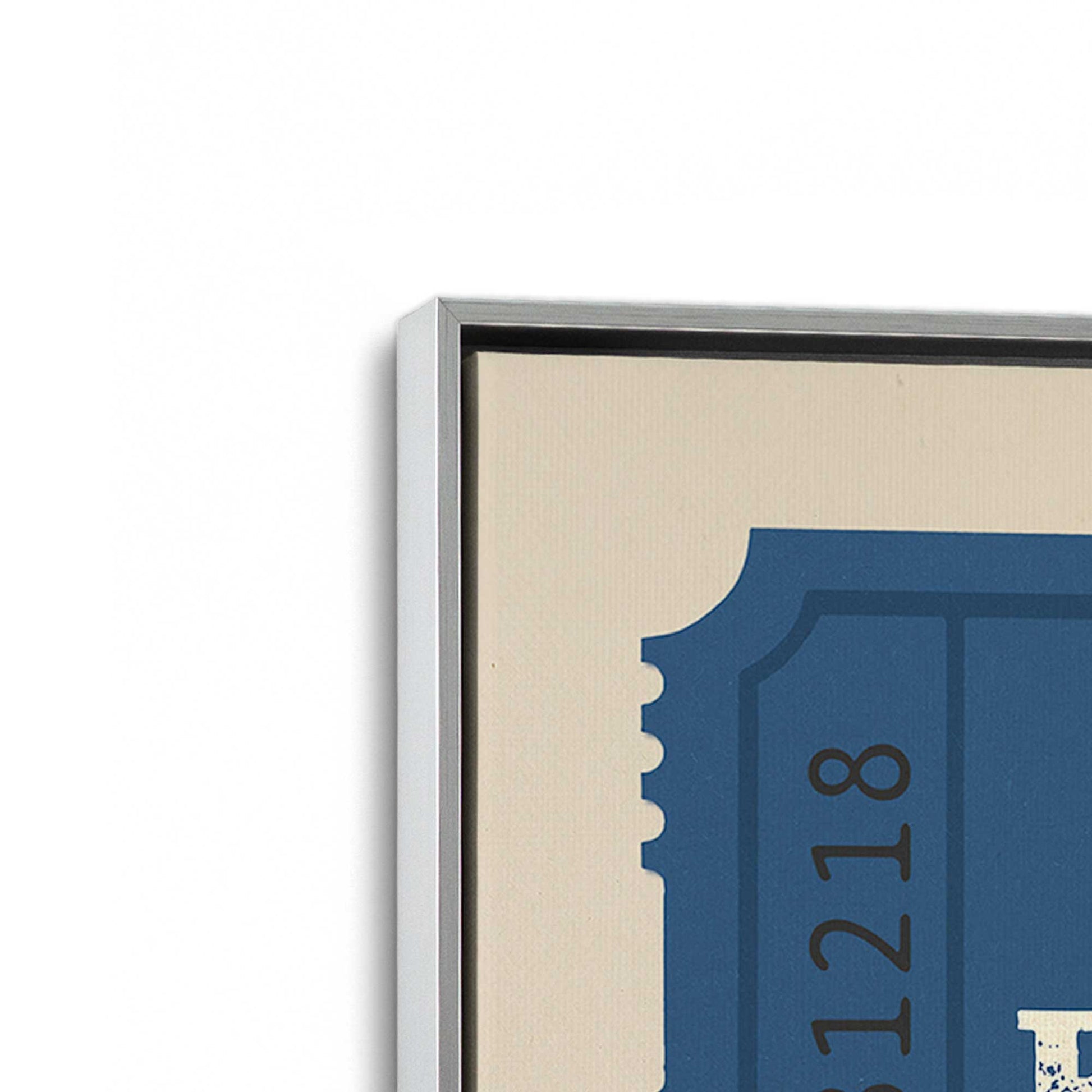 [Color:Polished Chrome], Picture of art in a Polished Chrome frame at an angle