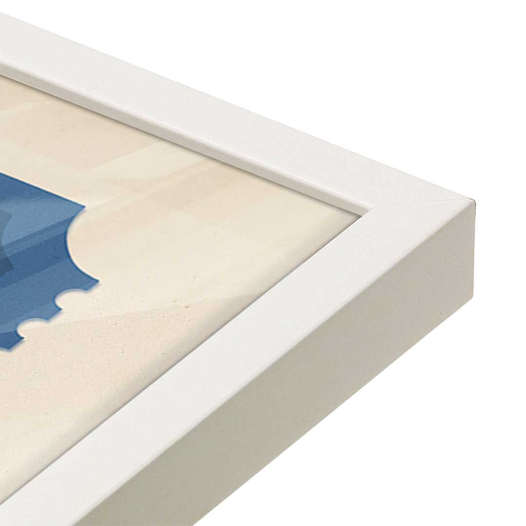 [Color:Opaque White], Picture of art in a Opaque White frame at an angle