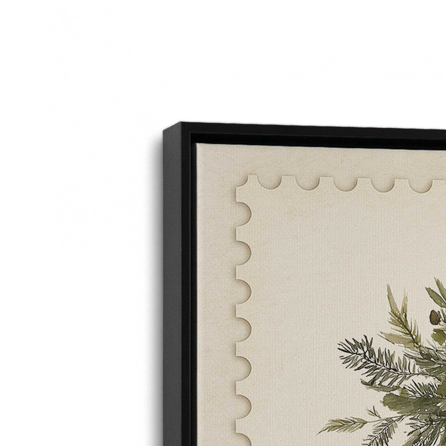 [Color:Satin Black], Picture of art in a Satin Black frame at an angle