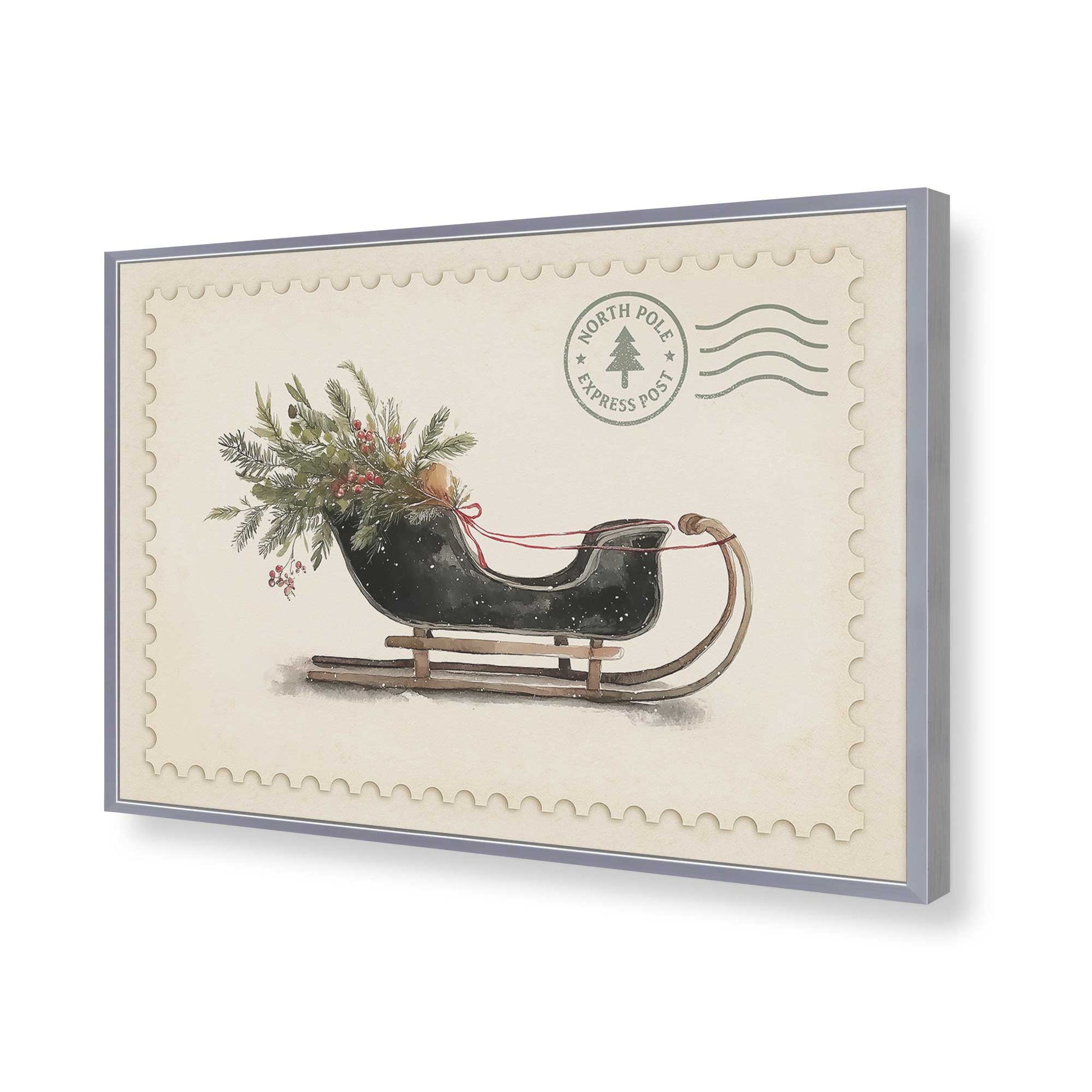 [Color:Polished Chrome], Picture of art in a Polished Chrome frame of the corner