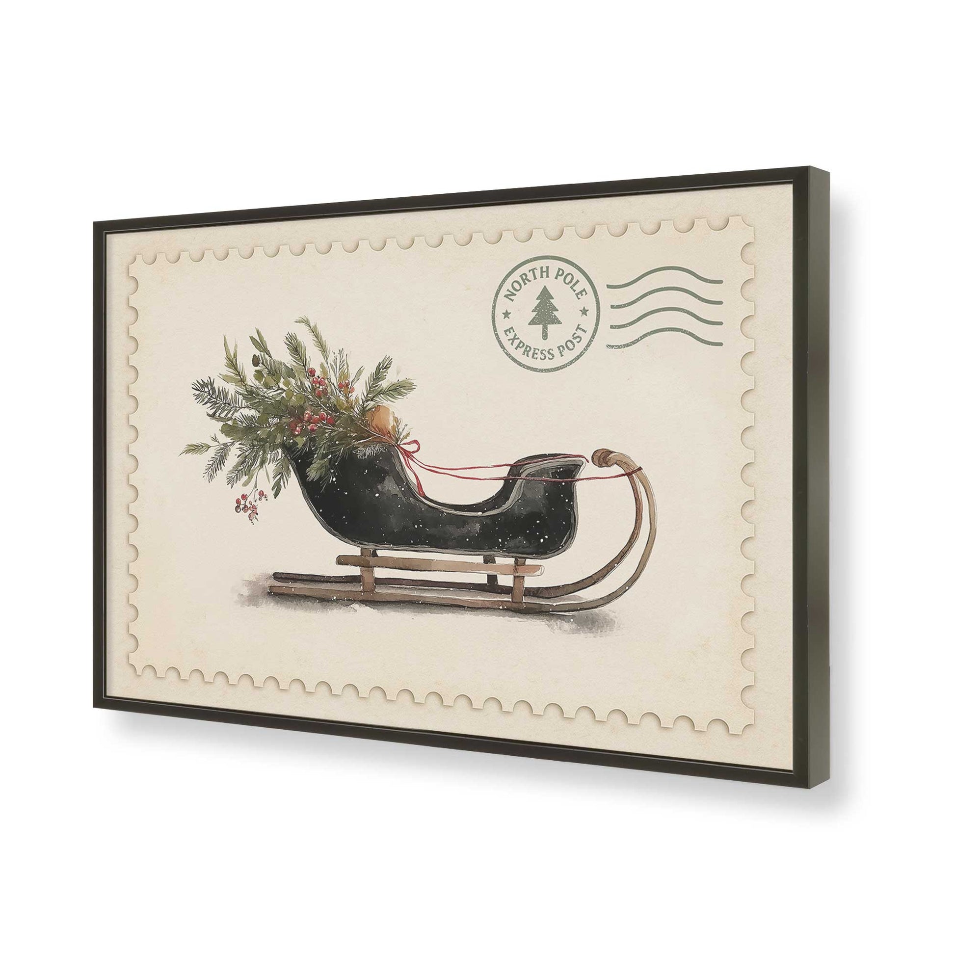 [Color:Satin Black], Picture of art in a Satin Black frame of the corner