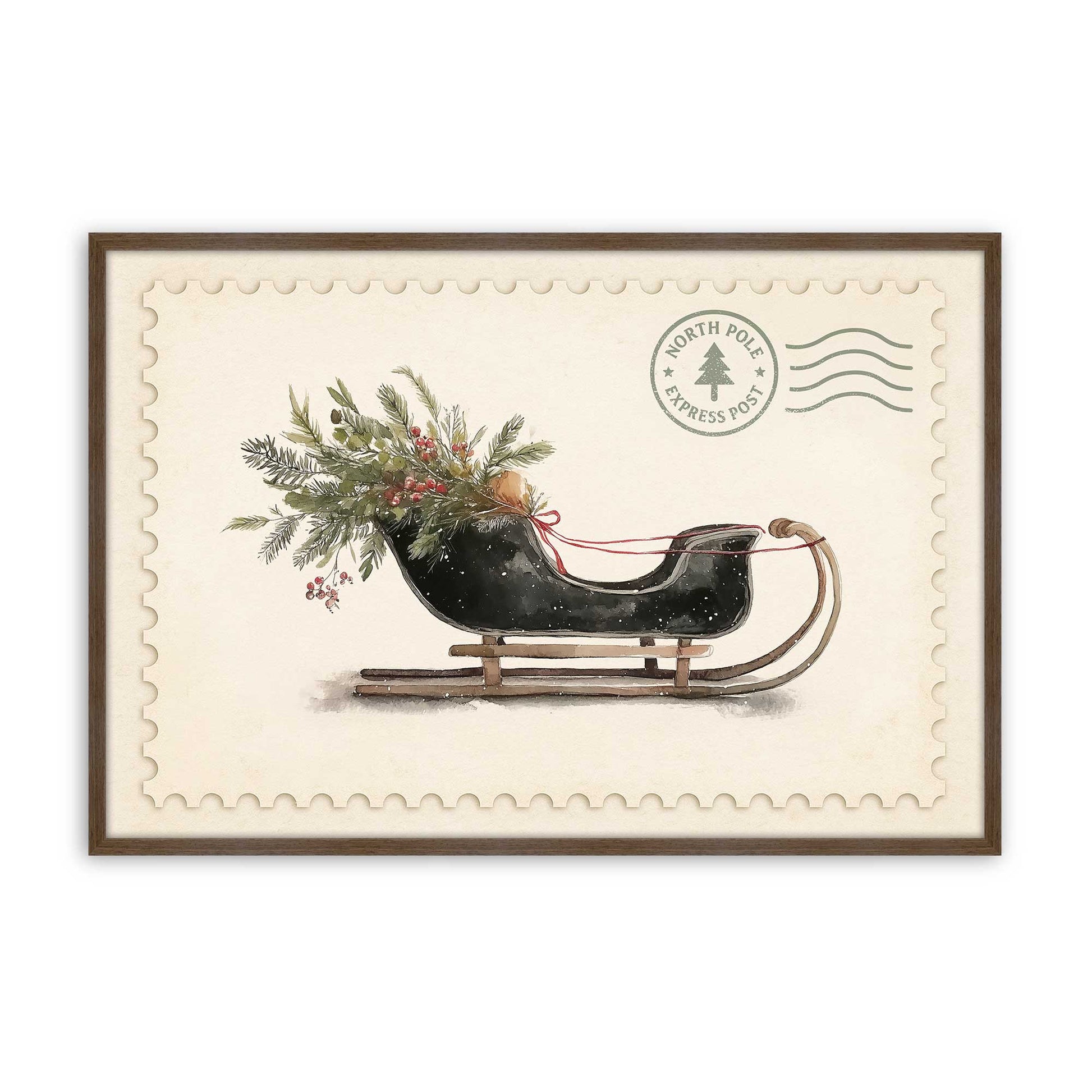 [Color:Walnut], Picture of art in a Walnut frame