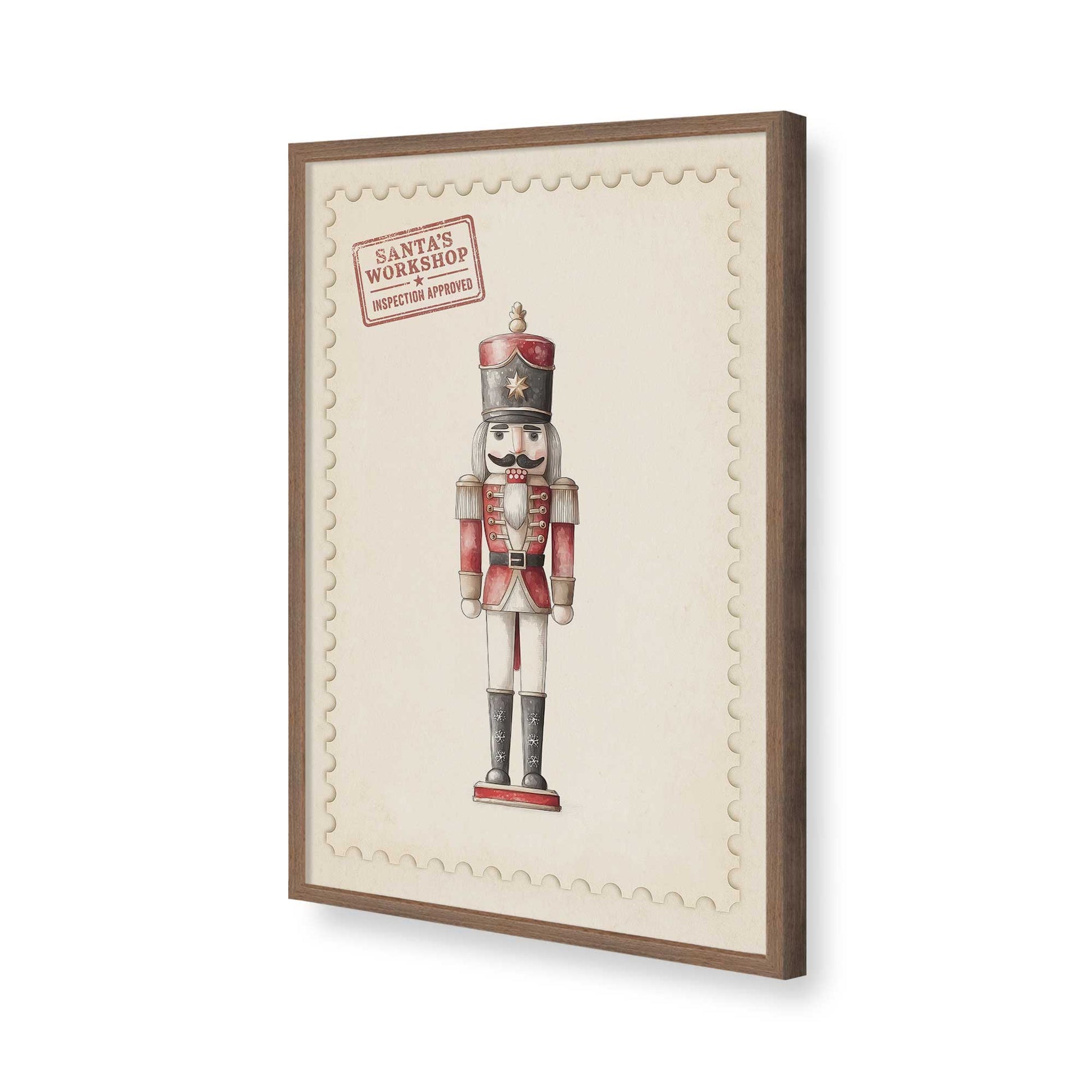 [Color:Walnut], Picture of art in a Walnut frame of the corner