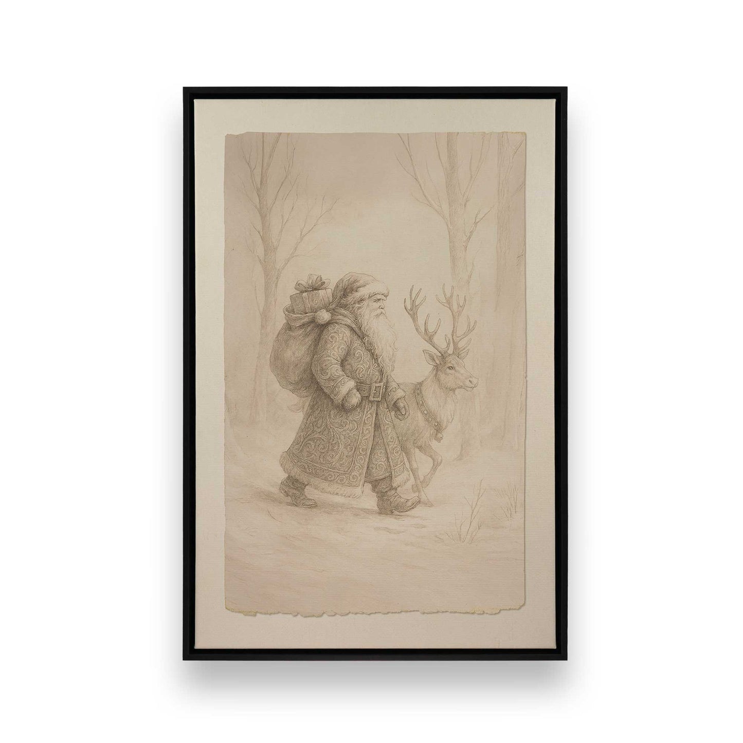 [Color:Satin Black], Picture of art in a Satin Black frame