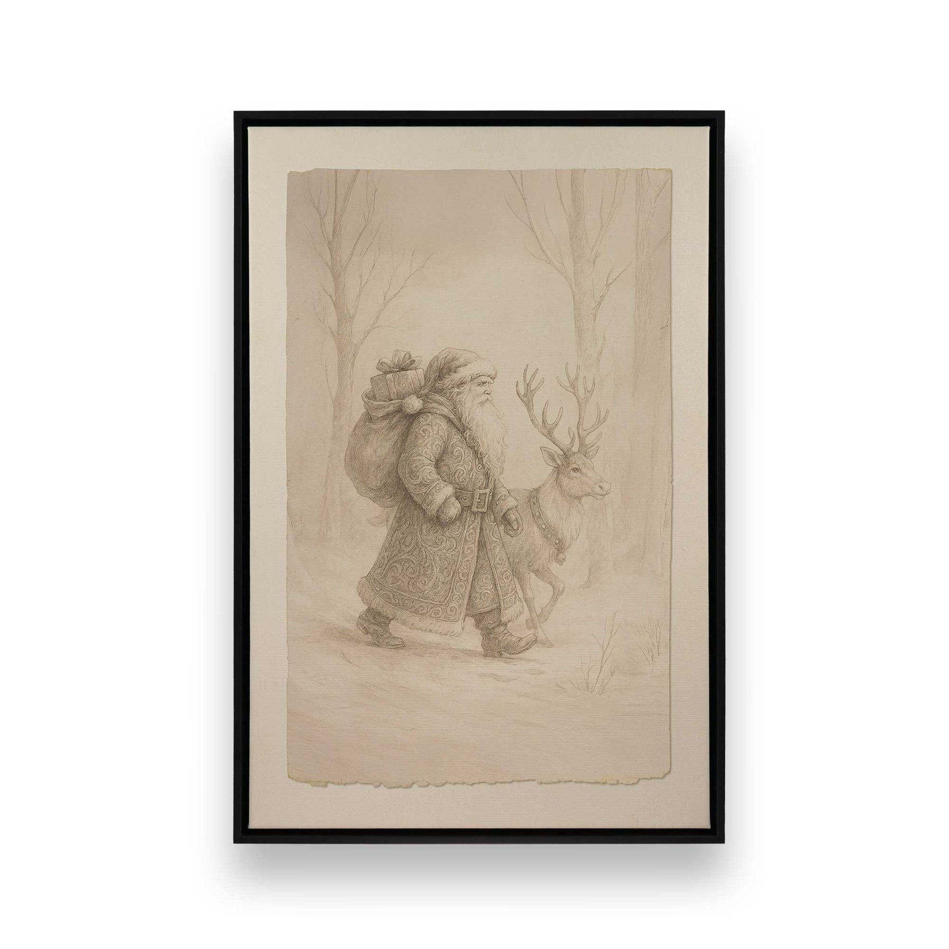 [Color:Satin Black], Picture of art in a Satin Black frame