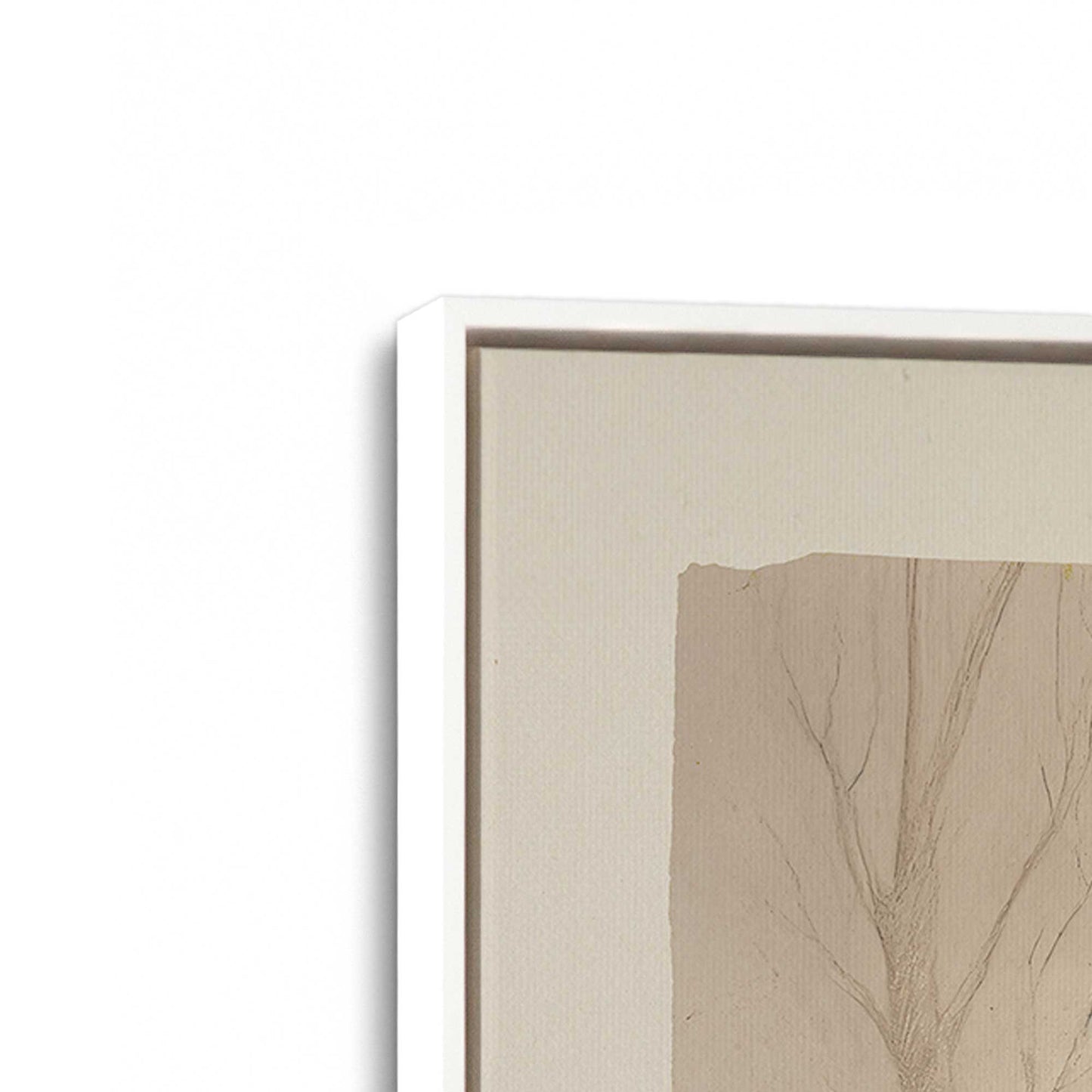 [Color:Opaque White], Picture of art in a White frame at an angle