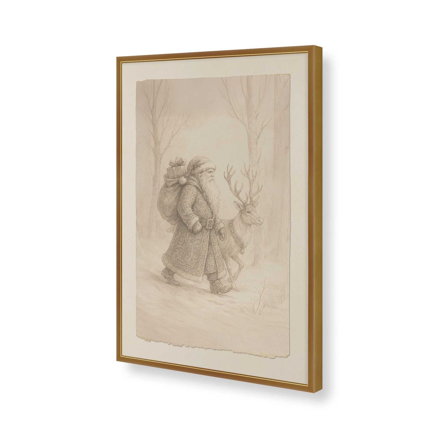 [Color:Polished Gold], Picture of art in a Polished Gold frame of the corner