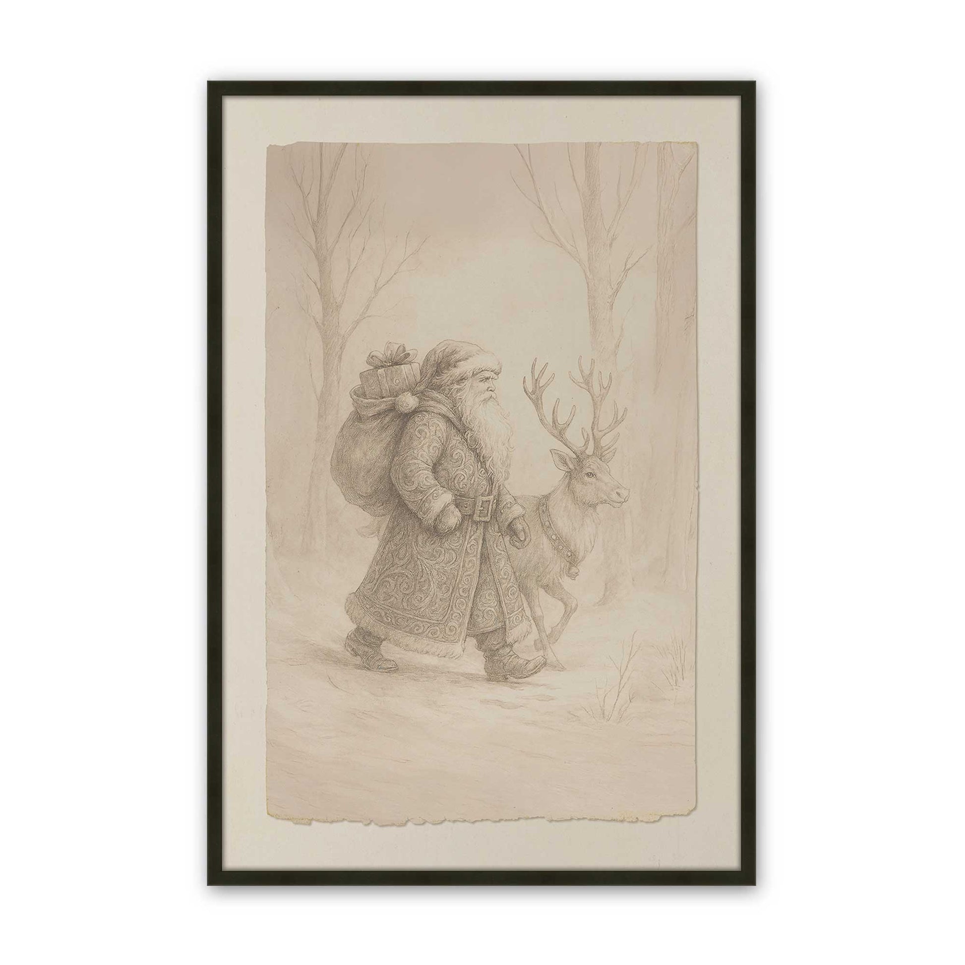 [Color:Satin Black], Picture of art in a Satin Black frame