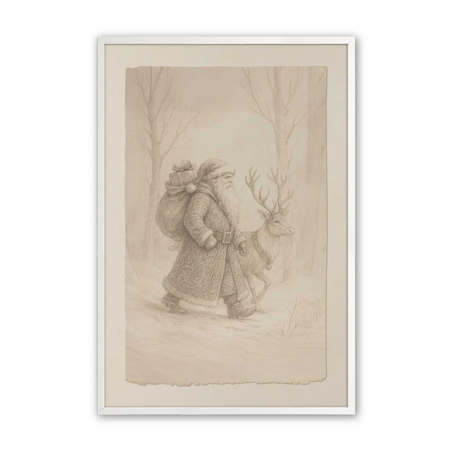 [Color:Opaque White], Picture of art in a Opaque White frame