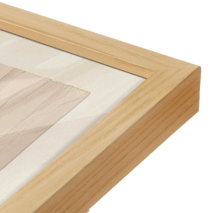 [Color:American Maple], Picture of art in a American Maple frame at an angle