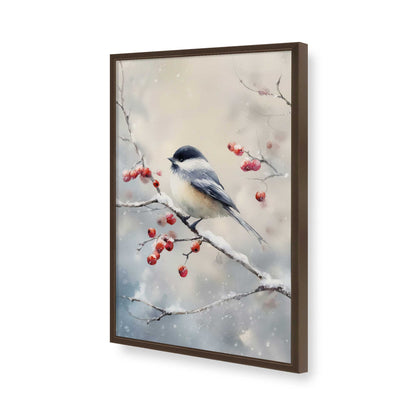 [Color:Brown], Picture of art in a Brown frame of the corner