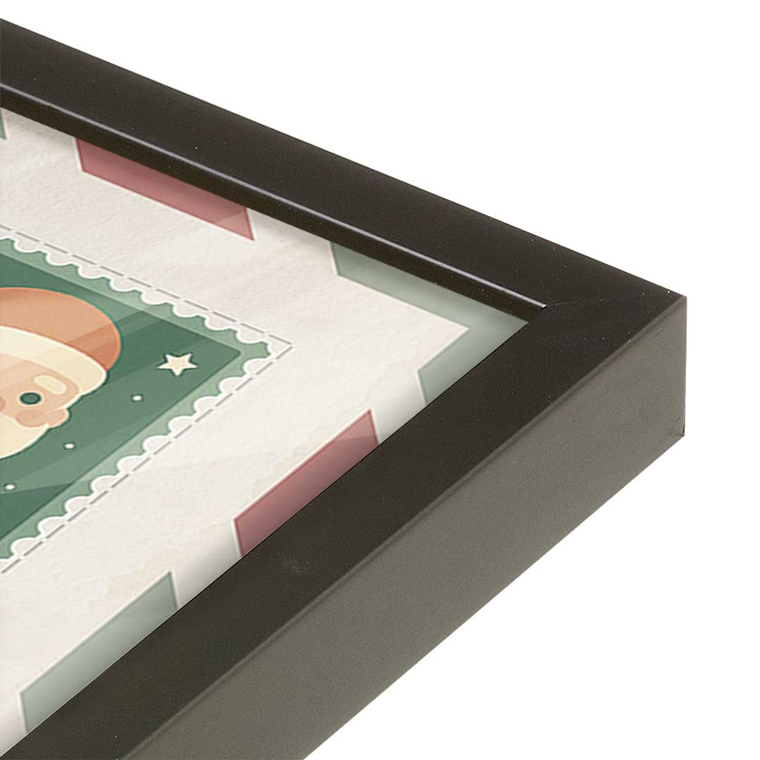 [Color:Satin Black], Picture of art in a Satin Black frame at an angle