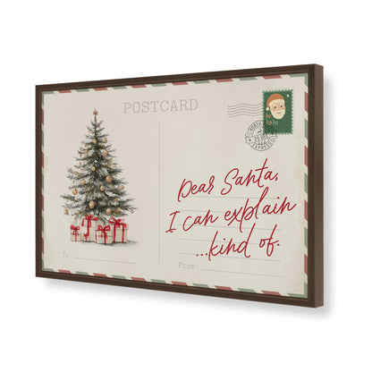 [Color:Brown], Picture of art in a Brown frame of the corner