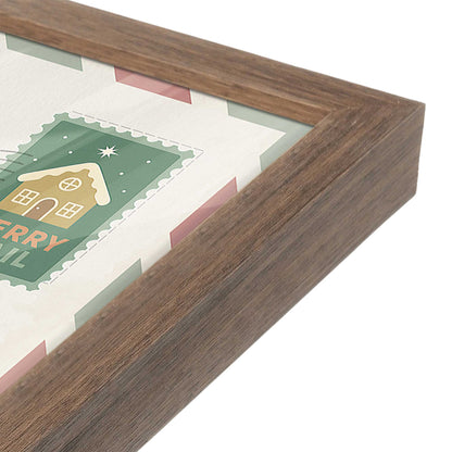 [Color:Walnut], Picture of art in a Walnut frame at an angle