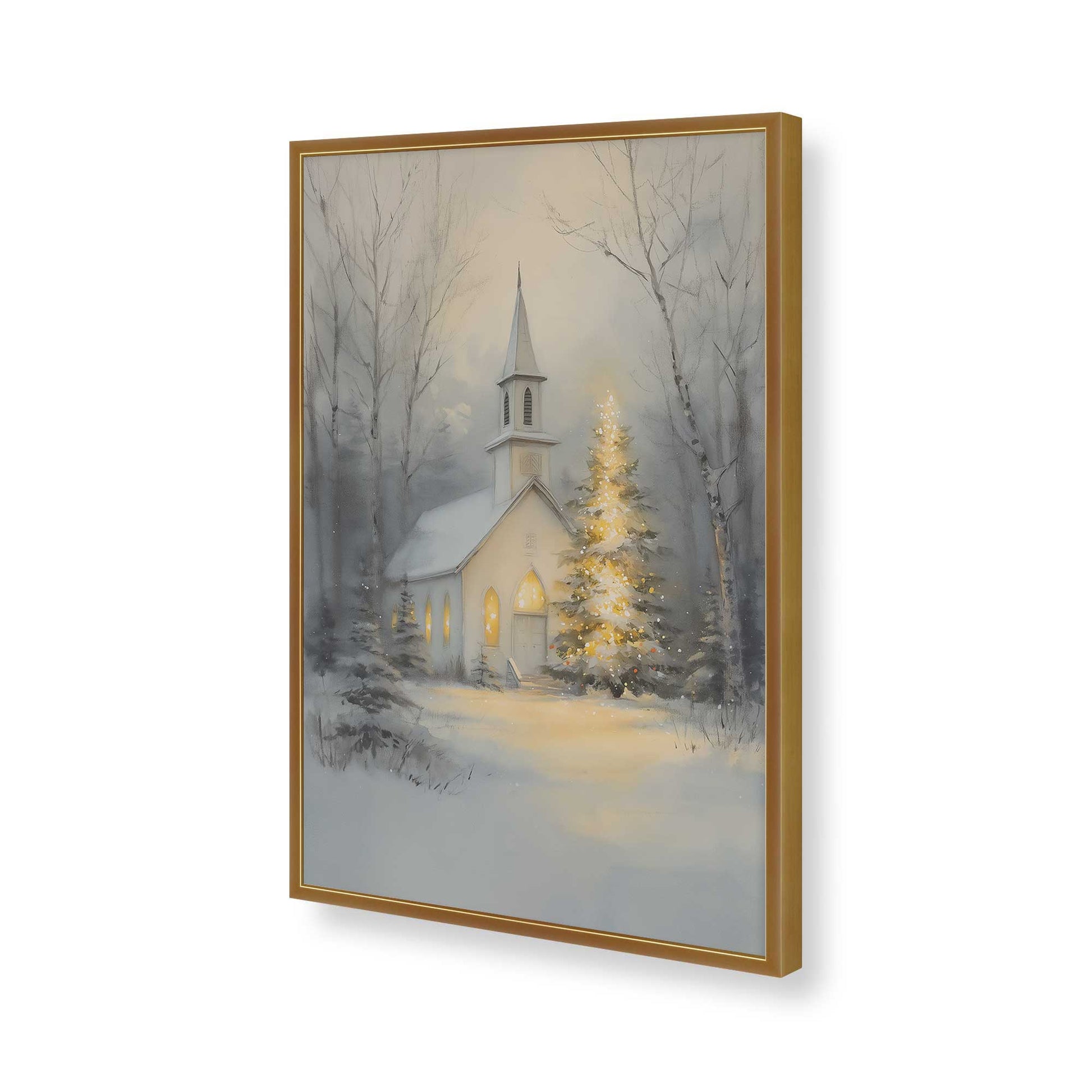 [Color:Polished Gold], Picture of art in a Polished Gold frame of the corner