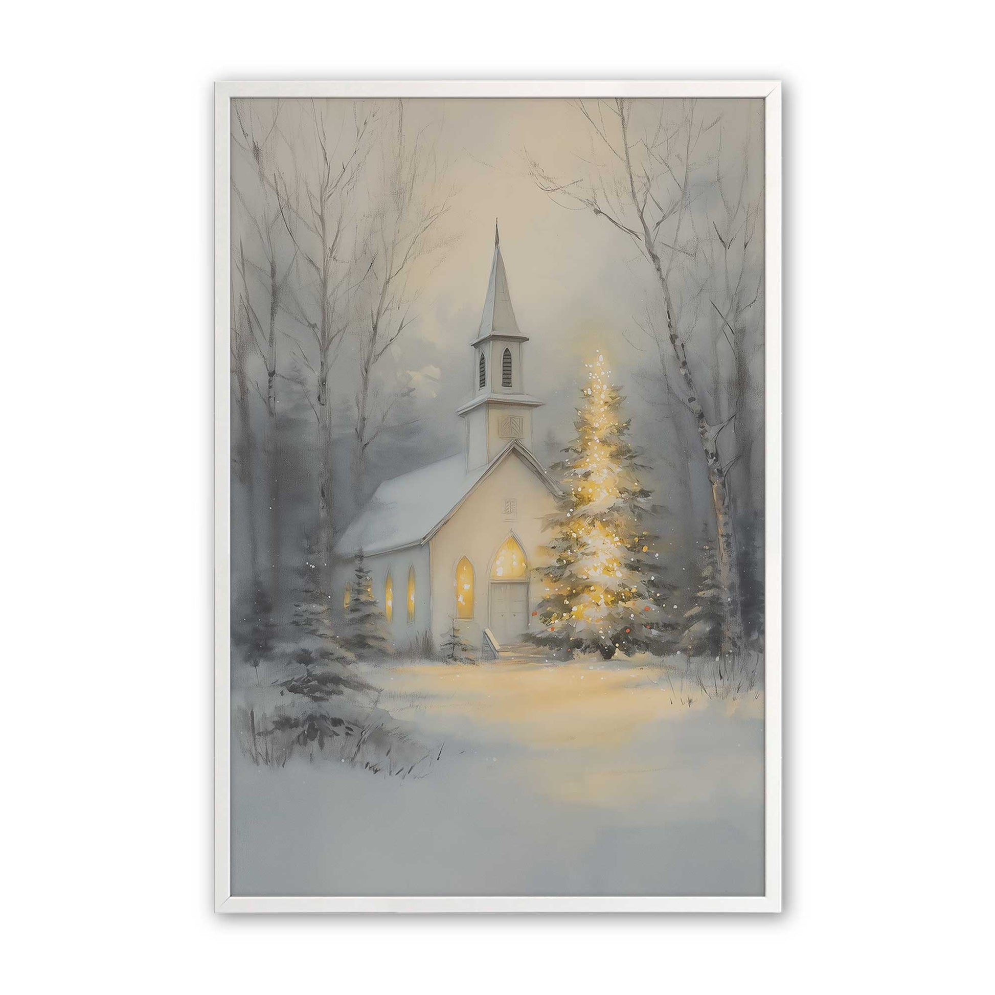 [Color:Opaque White], Picture of art in a Opaque White frame