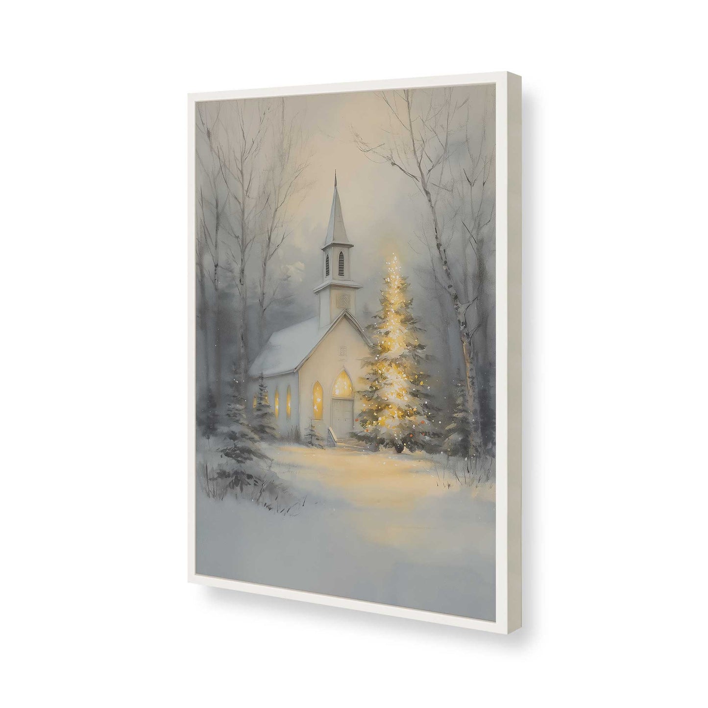 [Color:Opaque White], Picture of art in a Opaque White frame of the corner