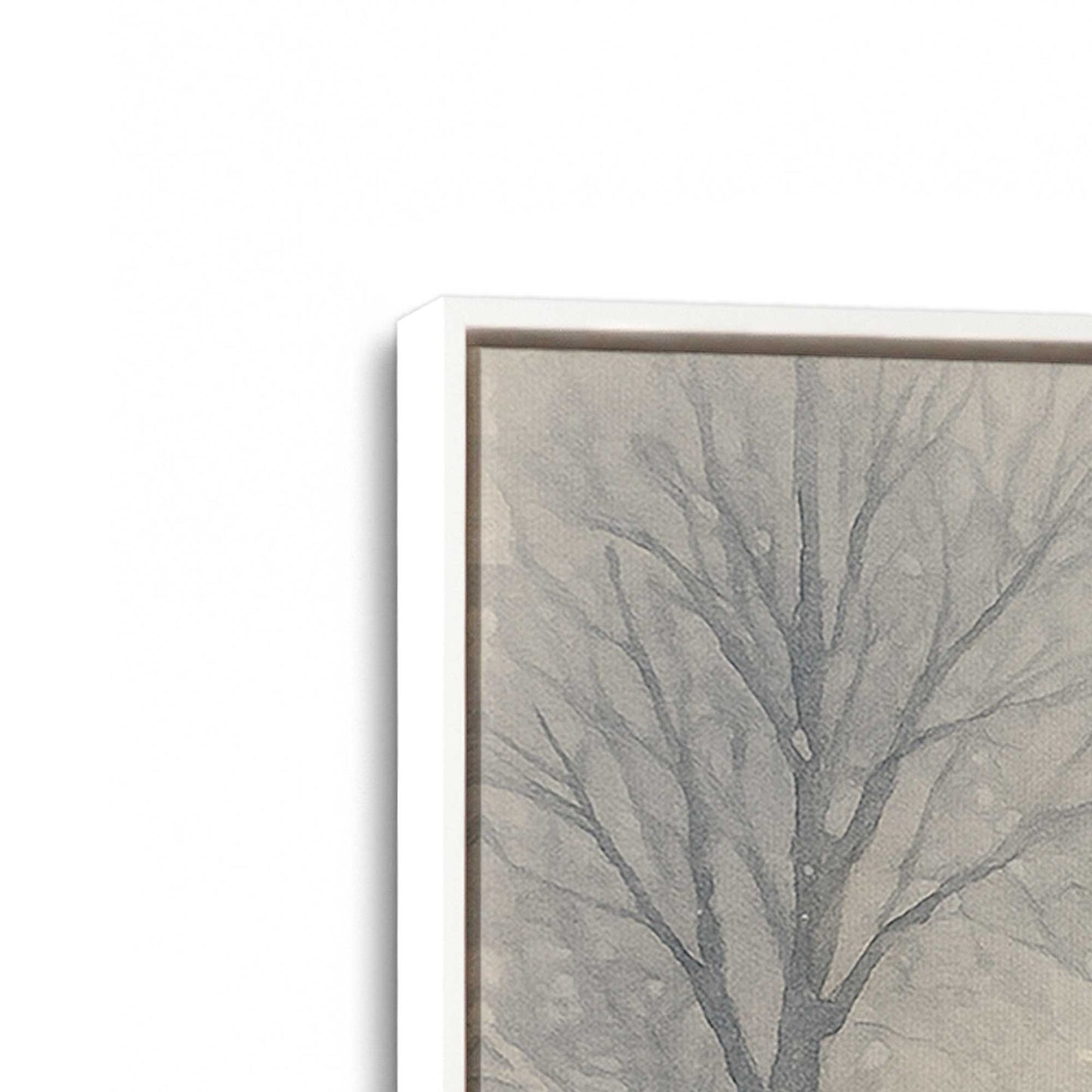 [Color:Opaque White], Picture of art in a White frame at an angle