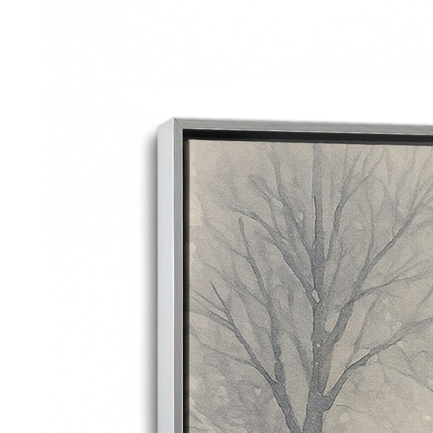 [Color:Polished Chrome], Picture of art in a Polished Chrome frame at an angle