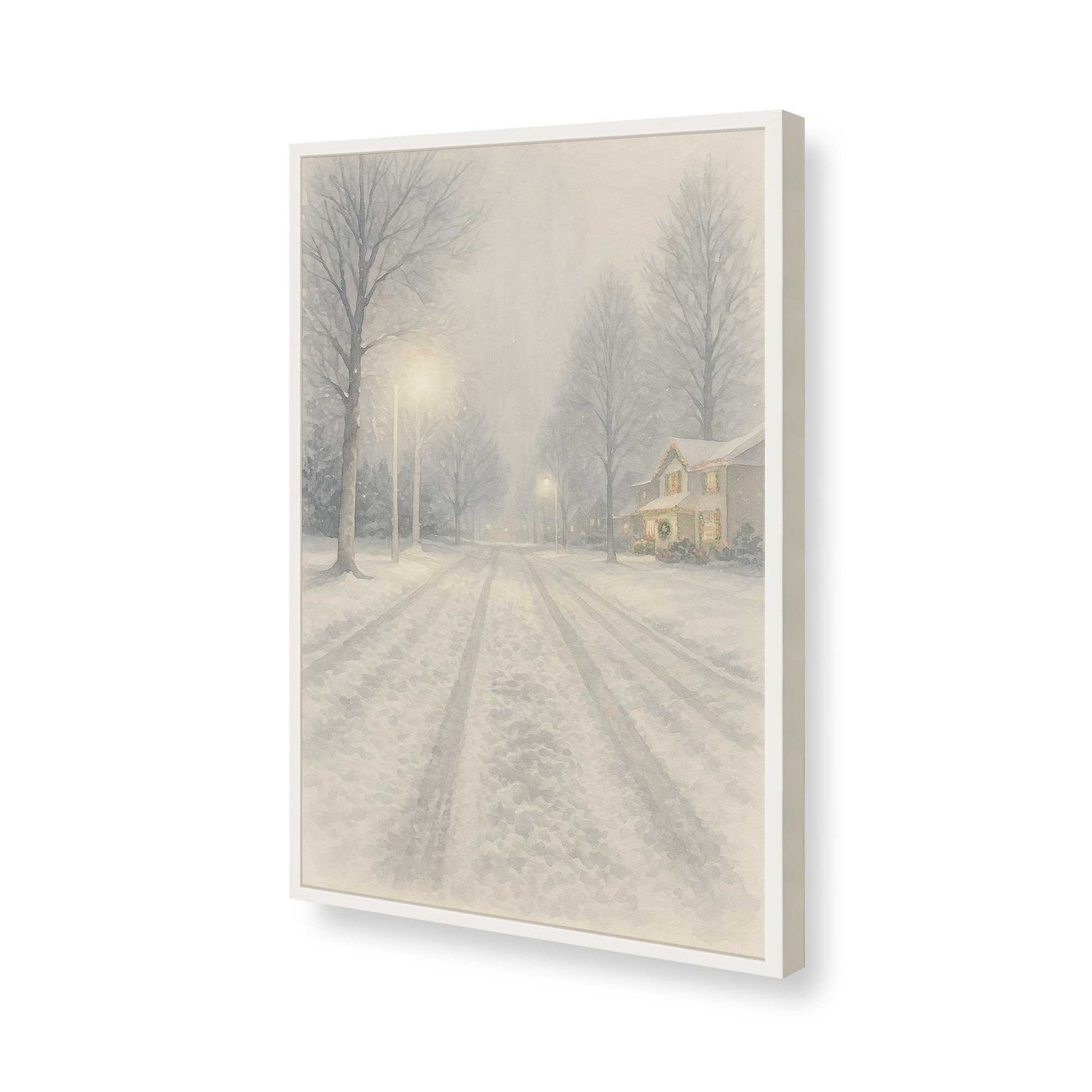 [Color:Opaque White], Picture of art in a Opaque White frame of the corner