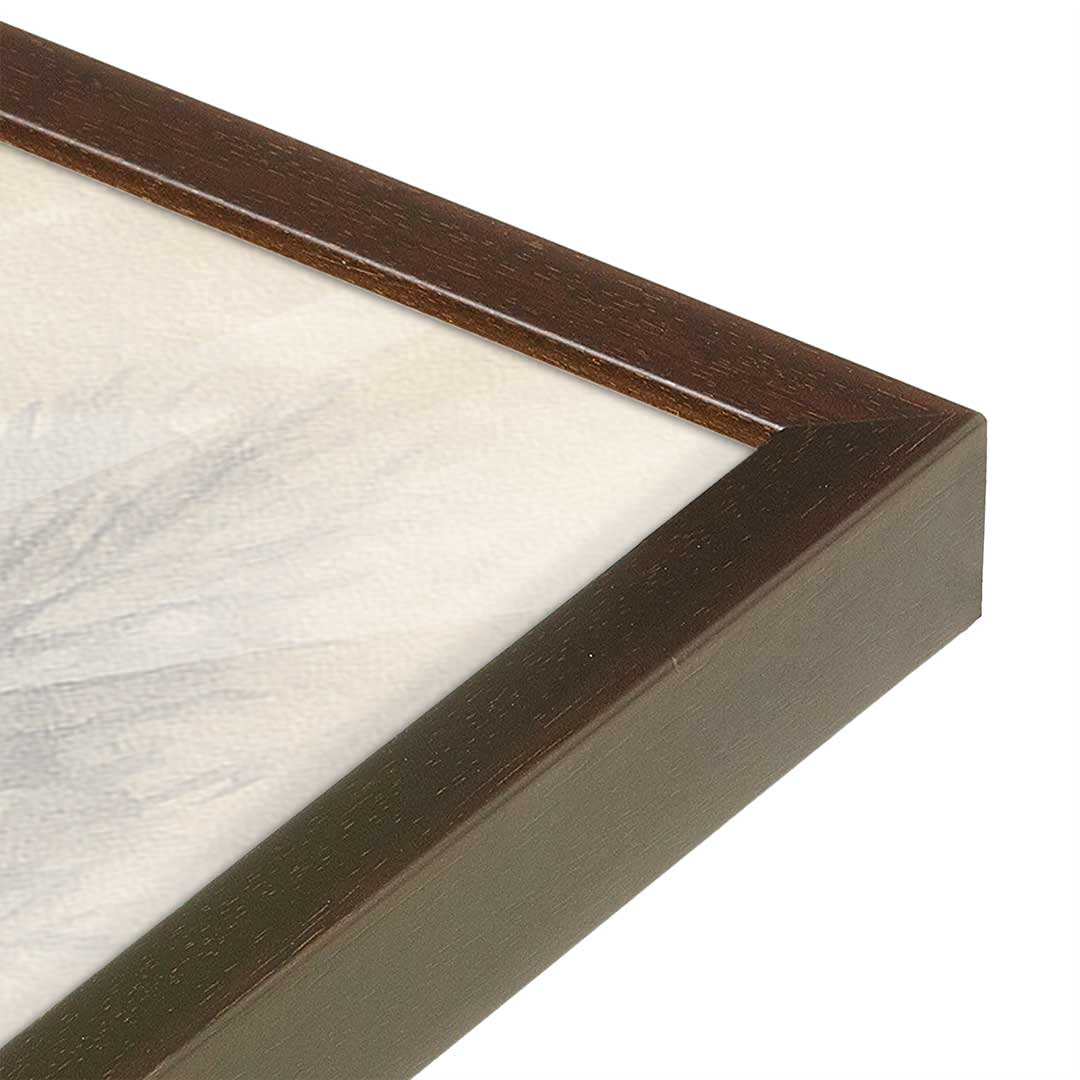 [Color:Brown], Picture of art in a Brown frame at an angle