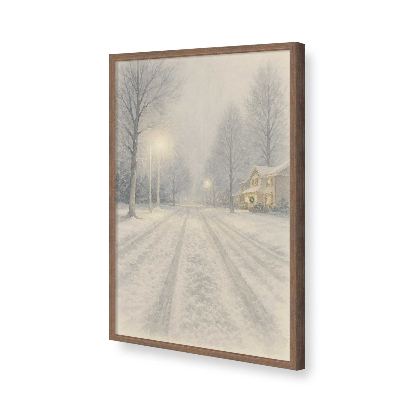 [Color:Walnut], Picture of art in a Walnut frame of the corner