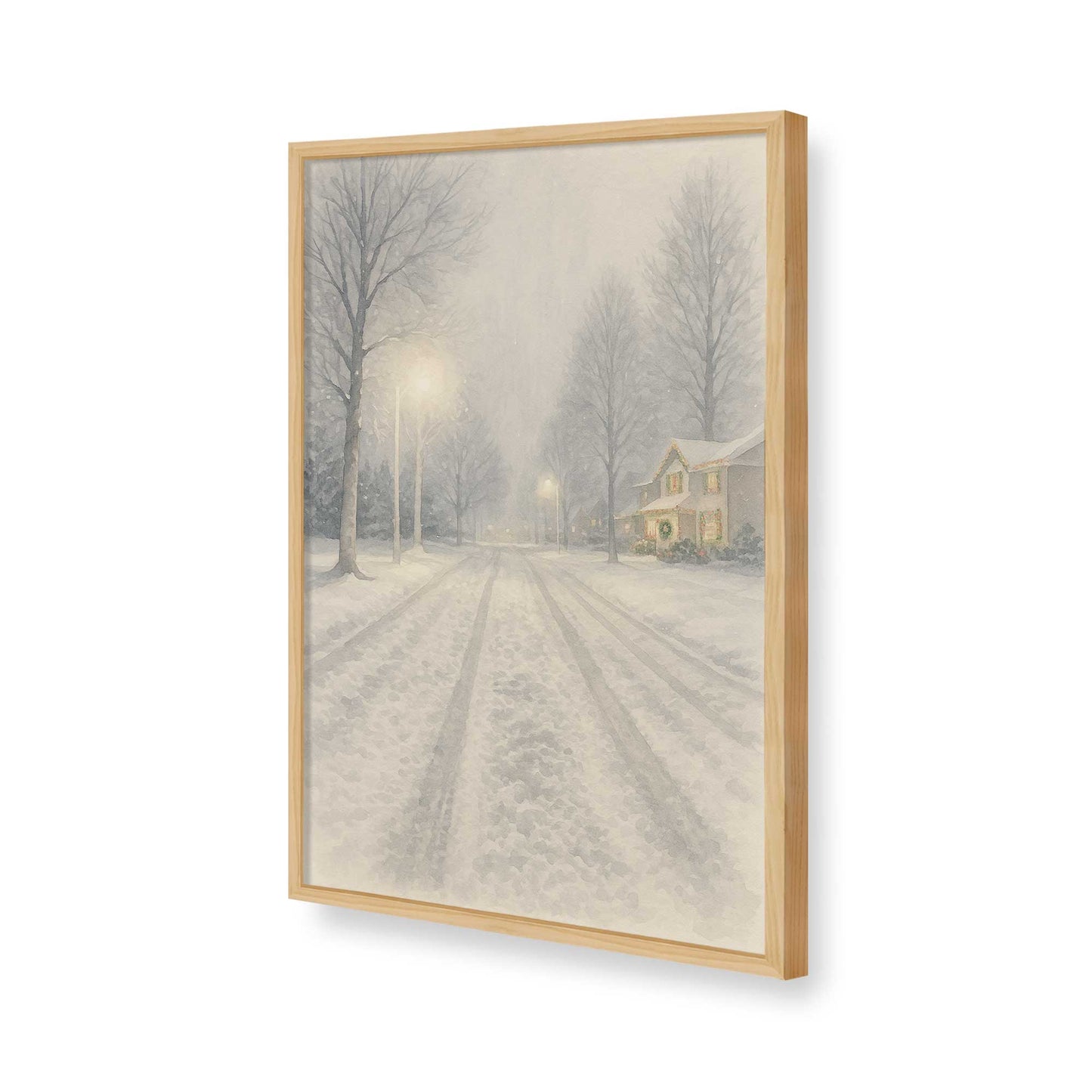 [Color:American Maple], Picture of art in a American Maple frame of the corner