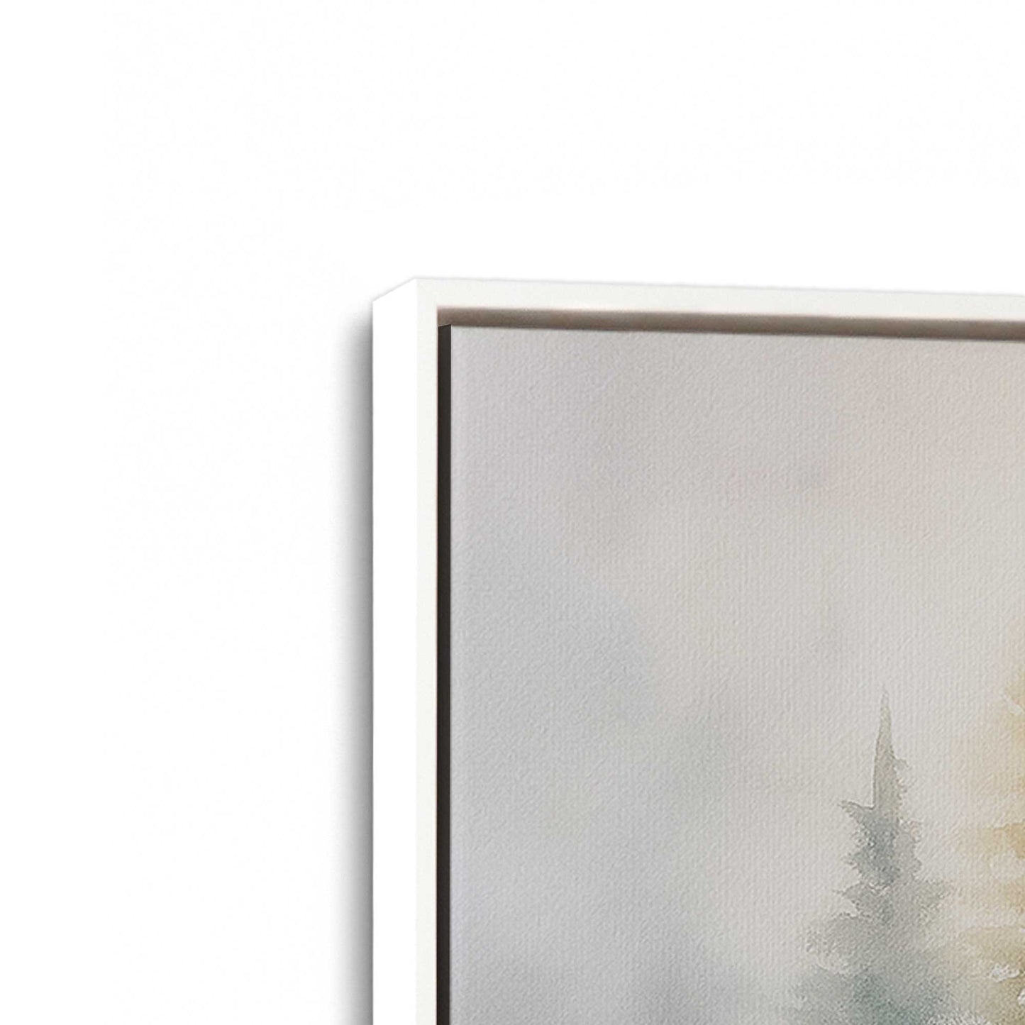 [Color:Opaque White], Picture of art in a White frame at an angle