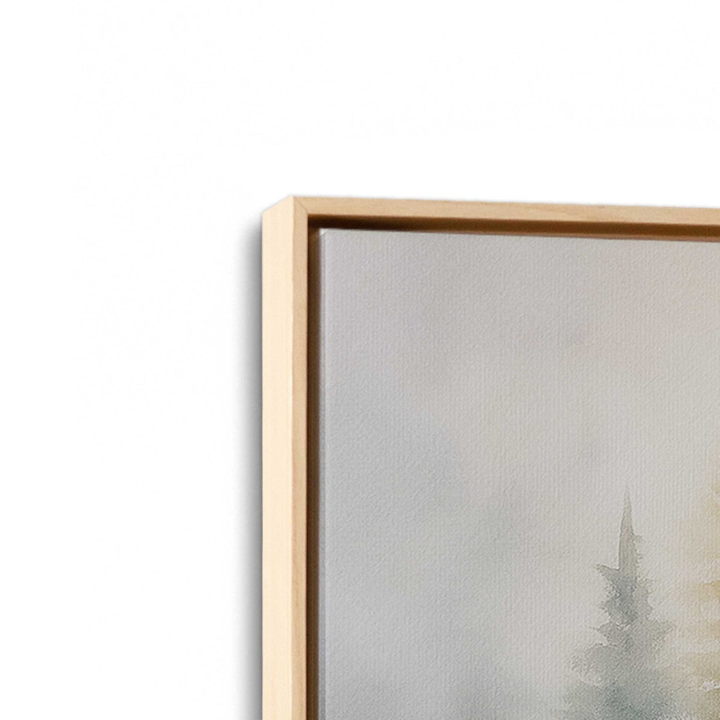 [Color:American Maple], Picture of art in a American Maple frame at an angle