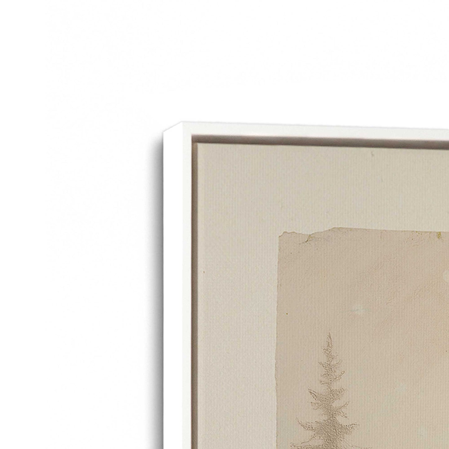[Color:Opaque White], Picture of art in a White frame at an angle