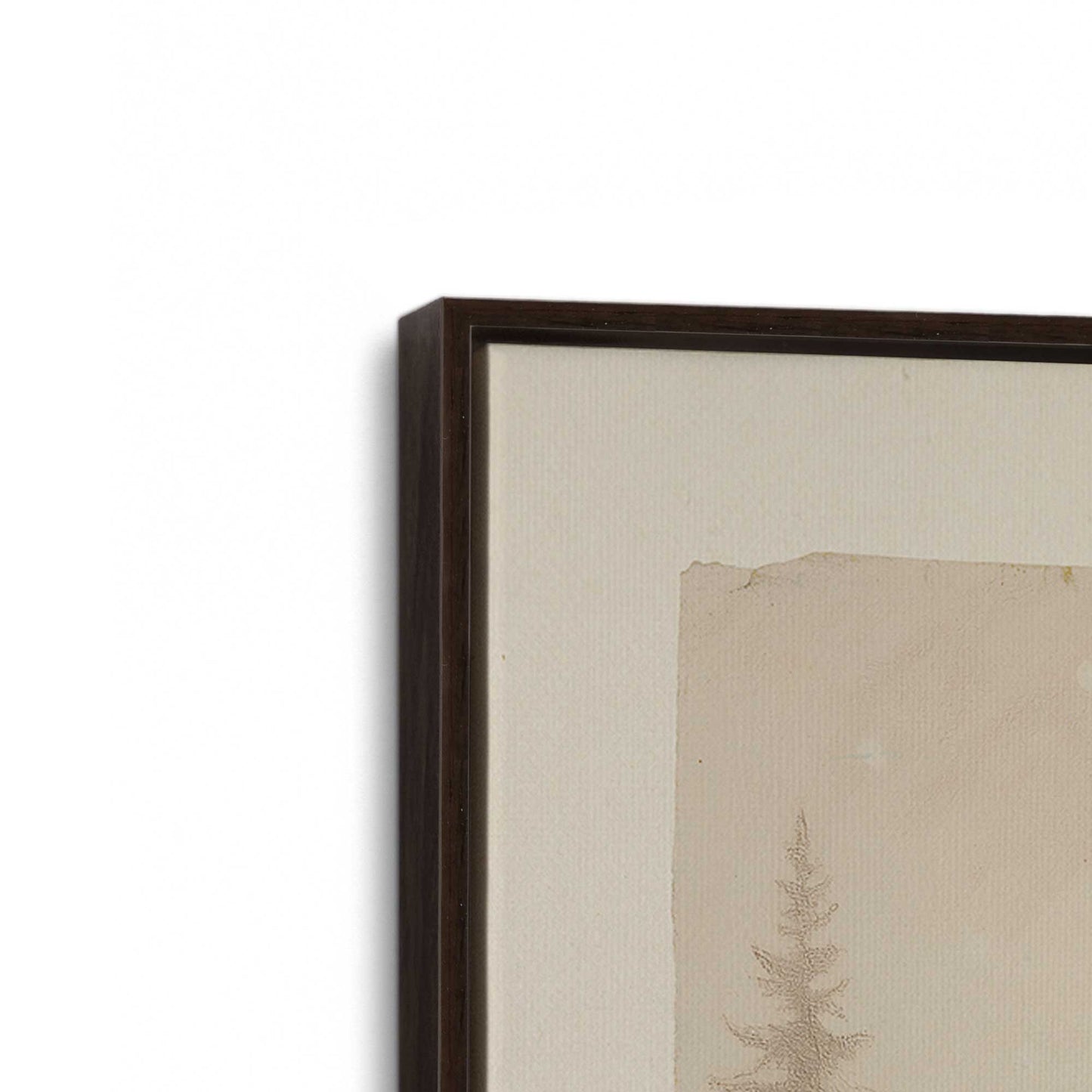 [Color:Espresso], Picture of art in a Espresso frame at an angle