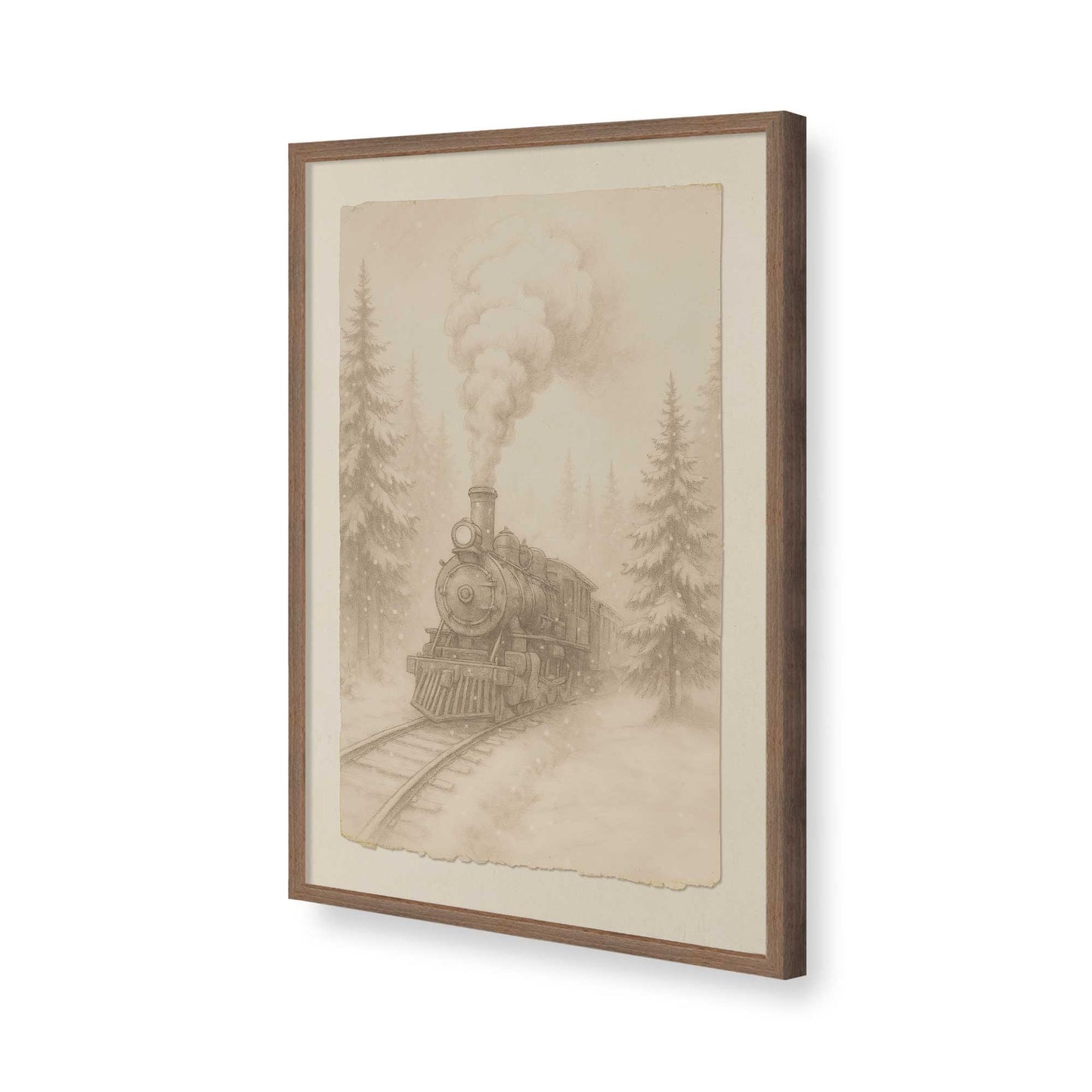 [Color:Walnut], Picture of art in a Walnut frame of the corner