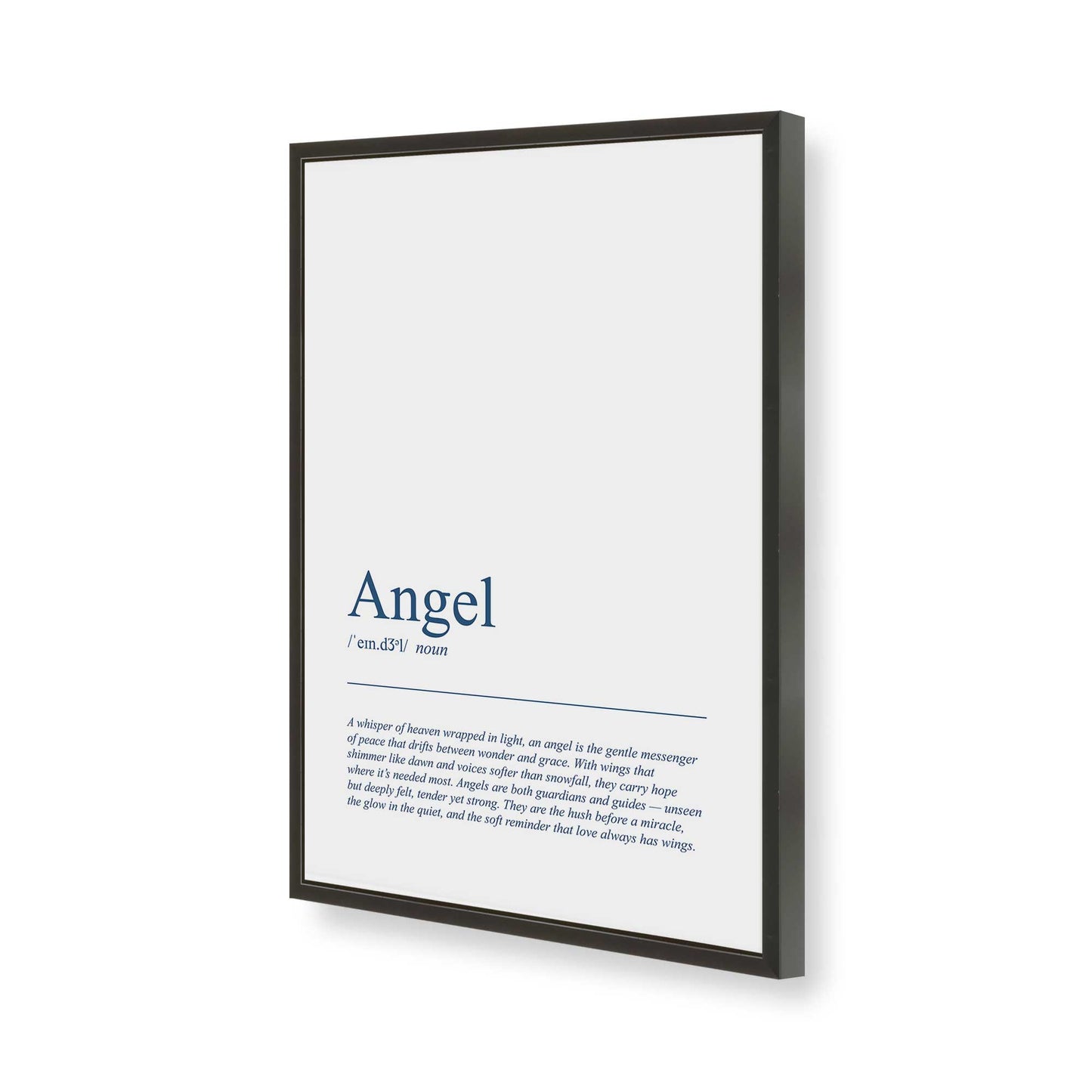 [Color:Satin Black], Picture of art in a Satin Black frame of the corner