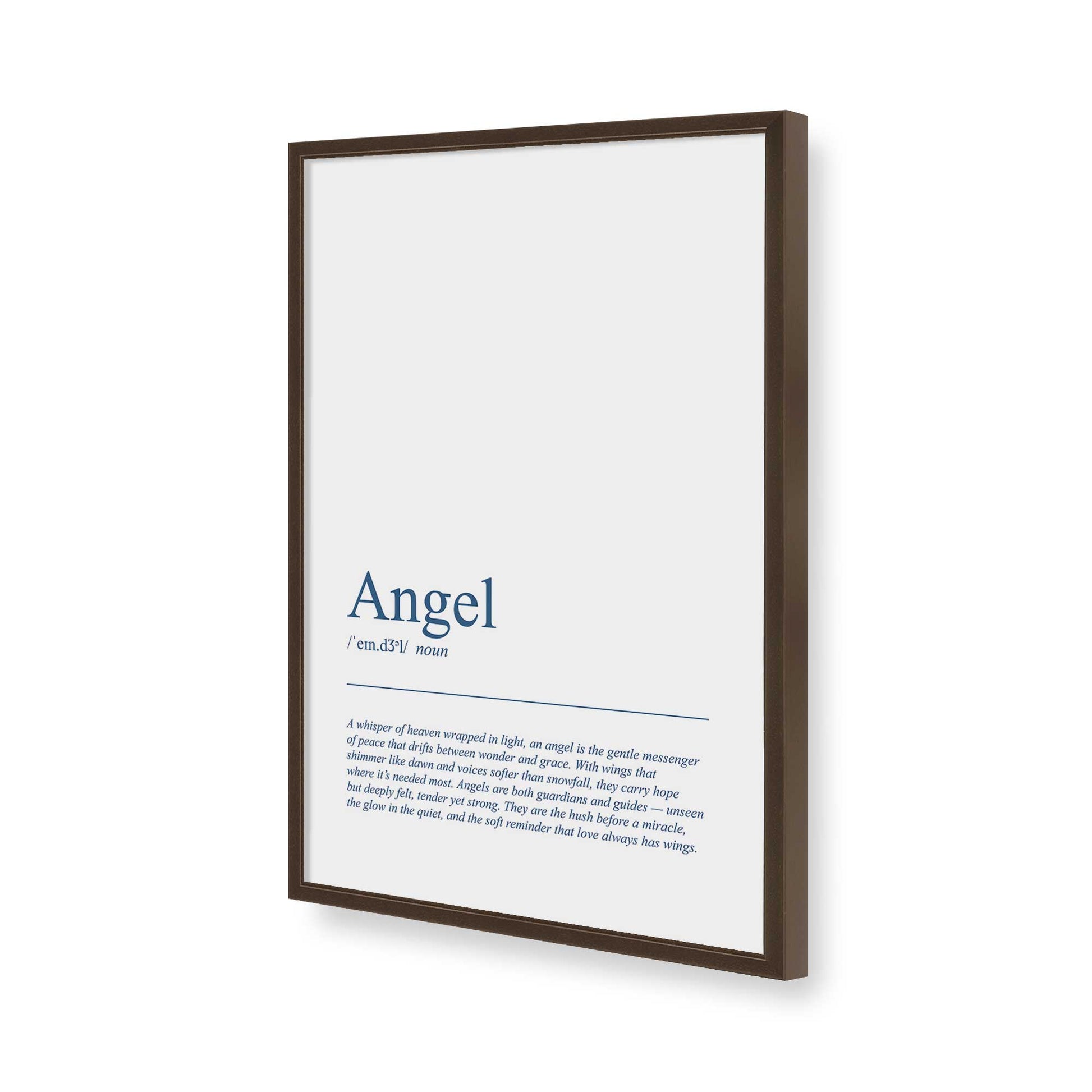 [Color:Brown], Picture of art in a Brown frame of the corner