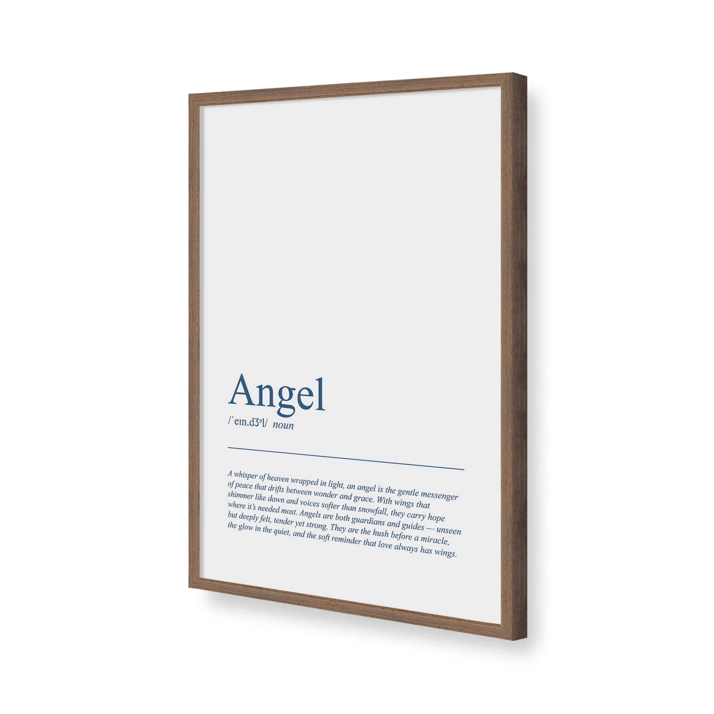 [Color:Walnut], Picture of art in a Walnut frame of the corner