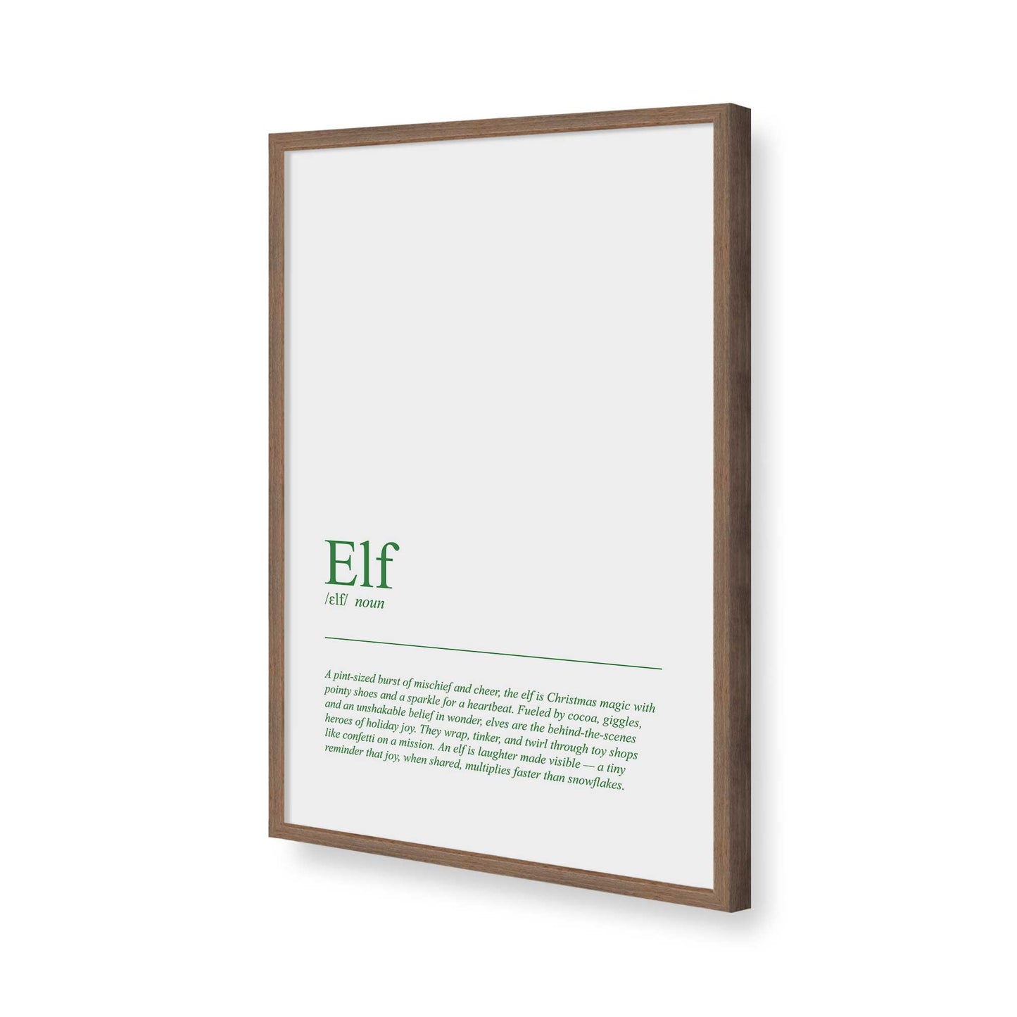 [Color:Walnut], Picture of art in a Walnut frame of the corner